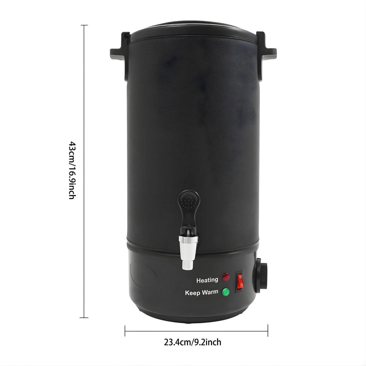 10L Wax Verwarmer – 1100W Elektrische Wax Melter met Instelbare Temperatuur – RVS Hot Wax Machine 220V voor Ontharen – 23.4 x 23.4 x 43 cm – Zwart