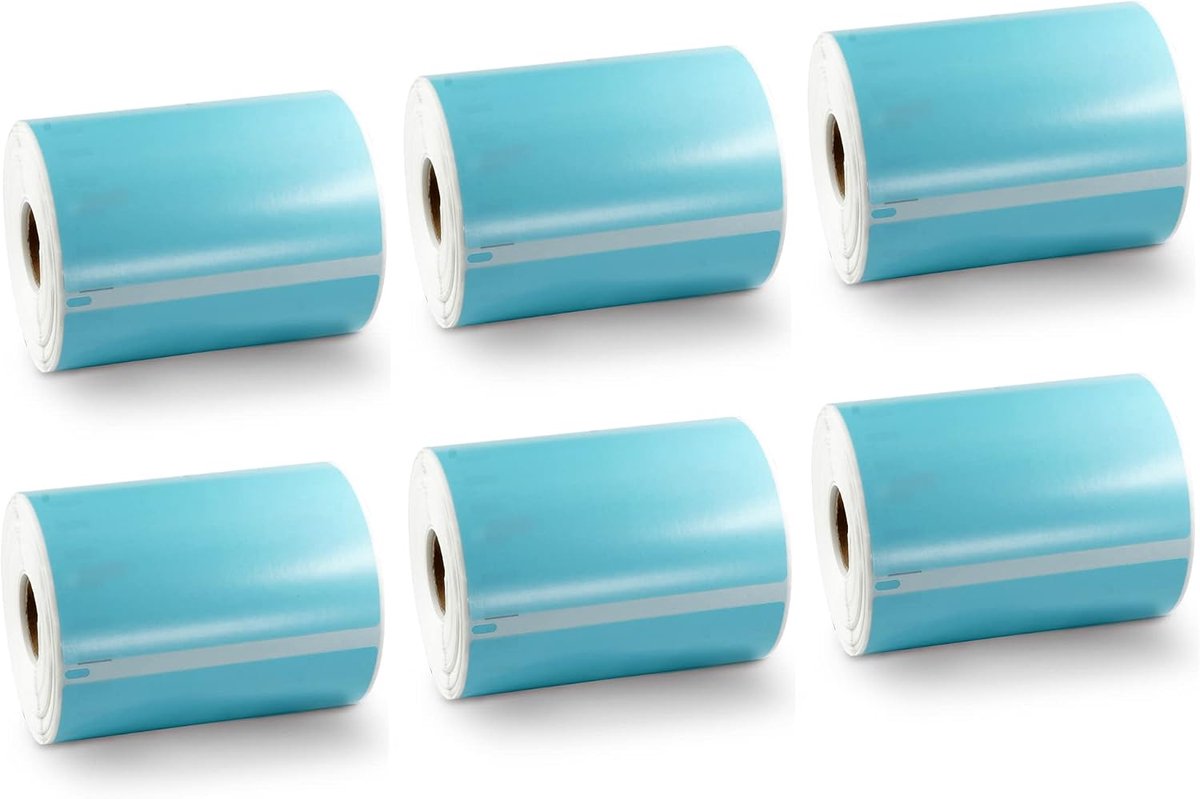 BETCKEY - 6 rolls of blue shipping labels (extra large), compatible with DYMO S0904980, 104mm x 159mm, 1320 coloured - ShopVlot