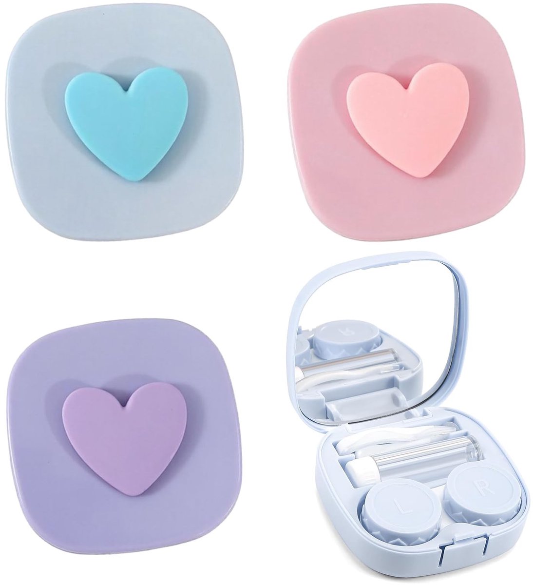 Solidchoice - 3-Delige Contactlens Case Set met Spiegeltje en Accessoires