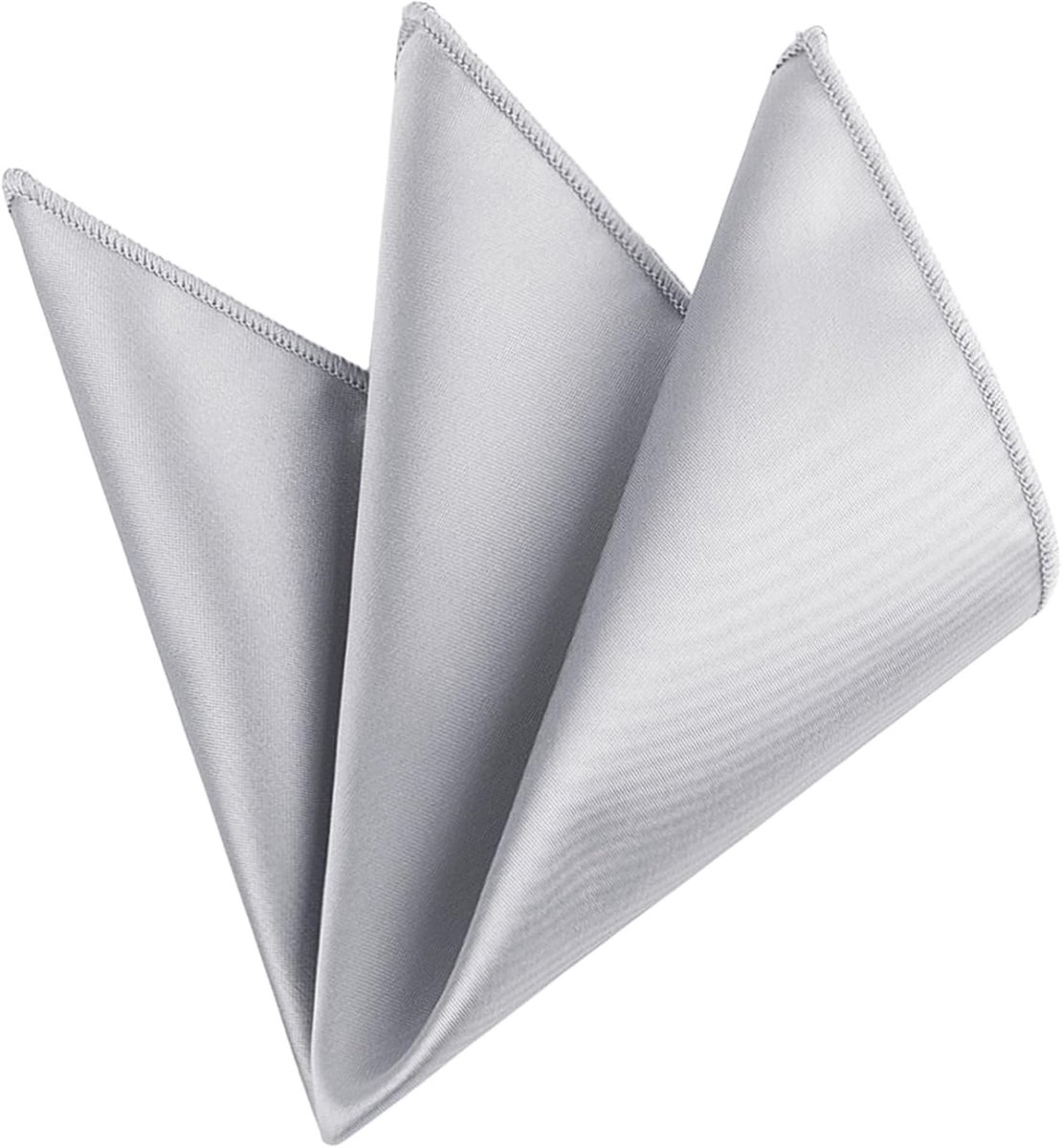 Heren zakdoek 9 x 9 inch - grijs - soepel en glanzend - ideaal voor formele gelegenheden - ShopVlot