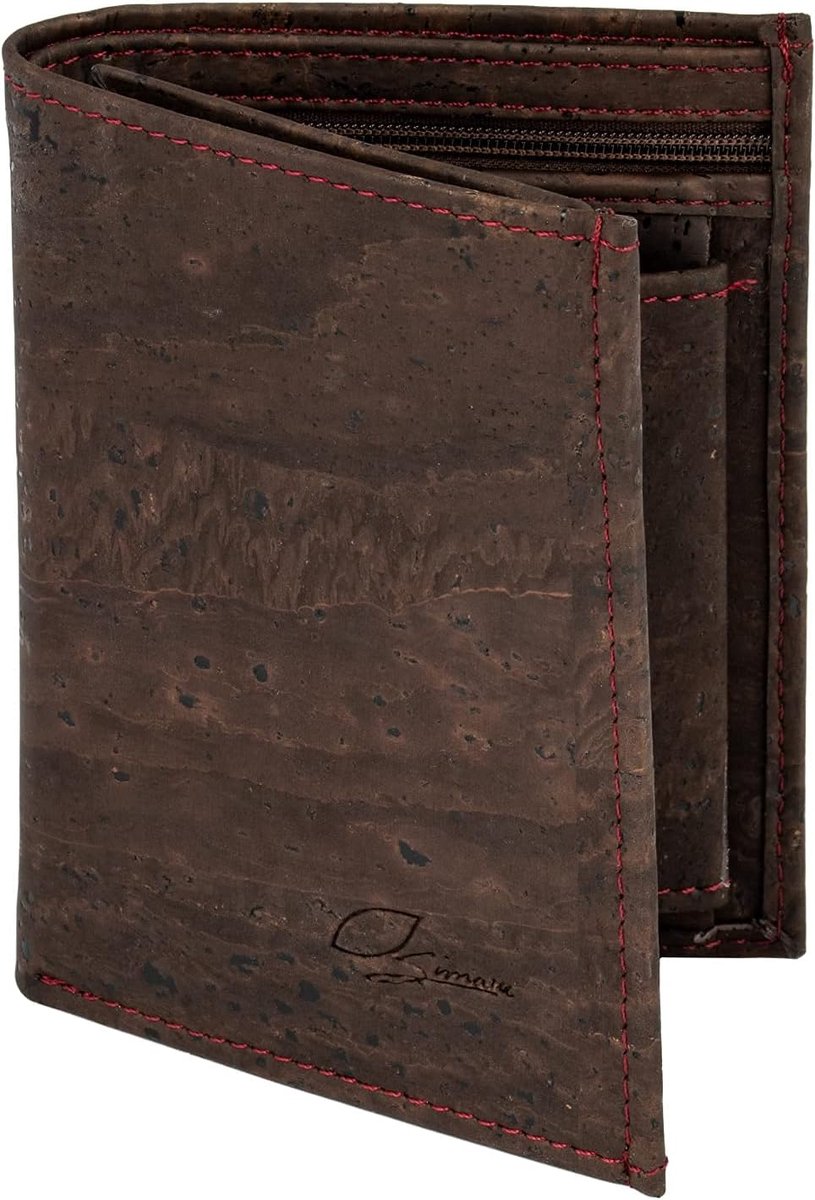 Cork wallet voor mannen - 8 kaartsleuven - muntzak - RFID-bescherming - ShopVlot