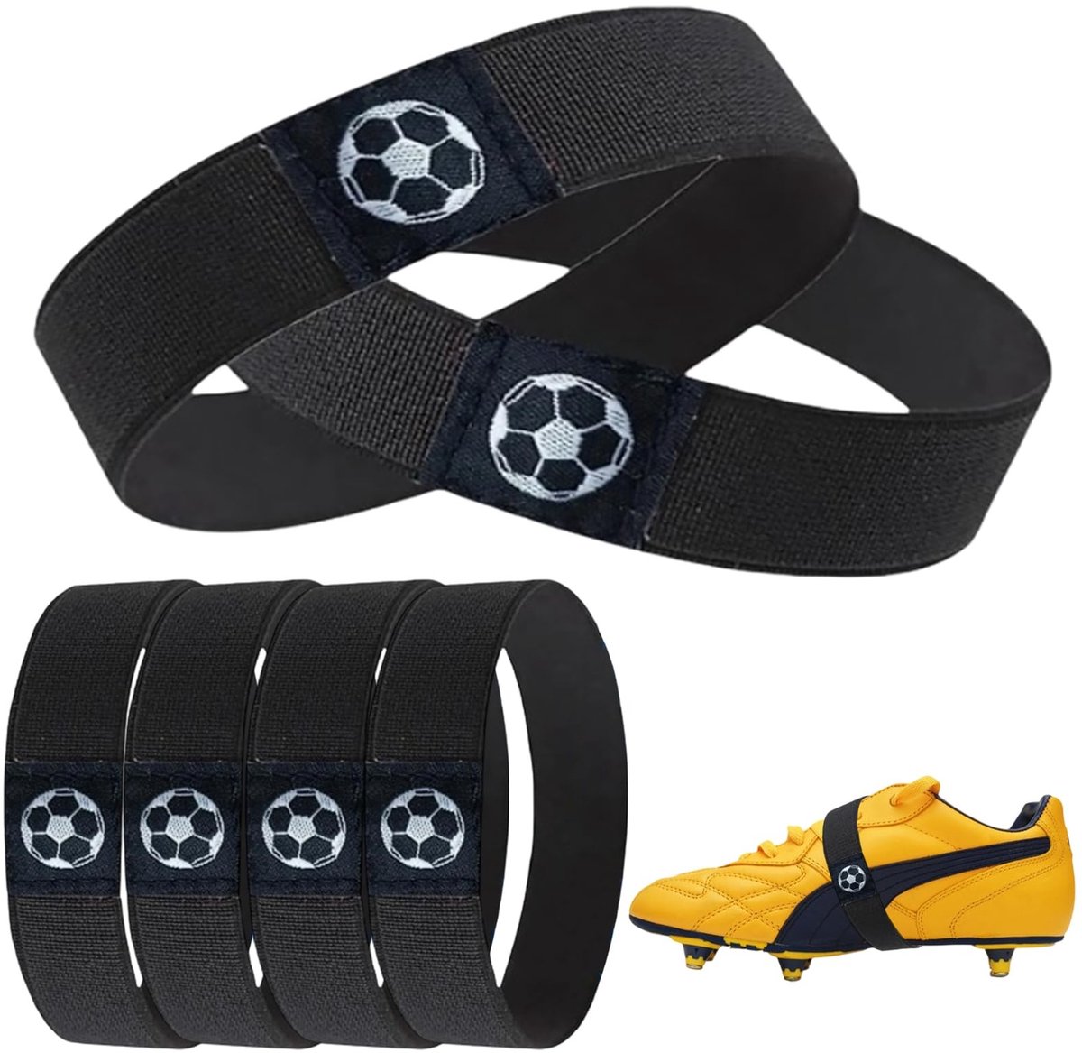 Solidchoice - Set van 6 Fixerende Laces voor Kinderen, Antislip Schoenbanden
