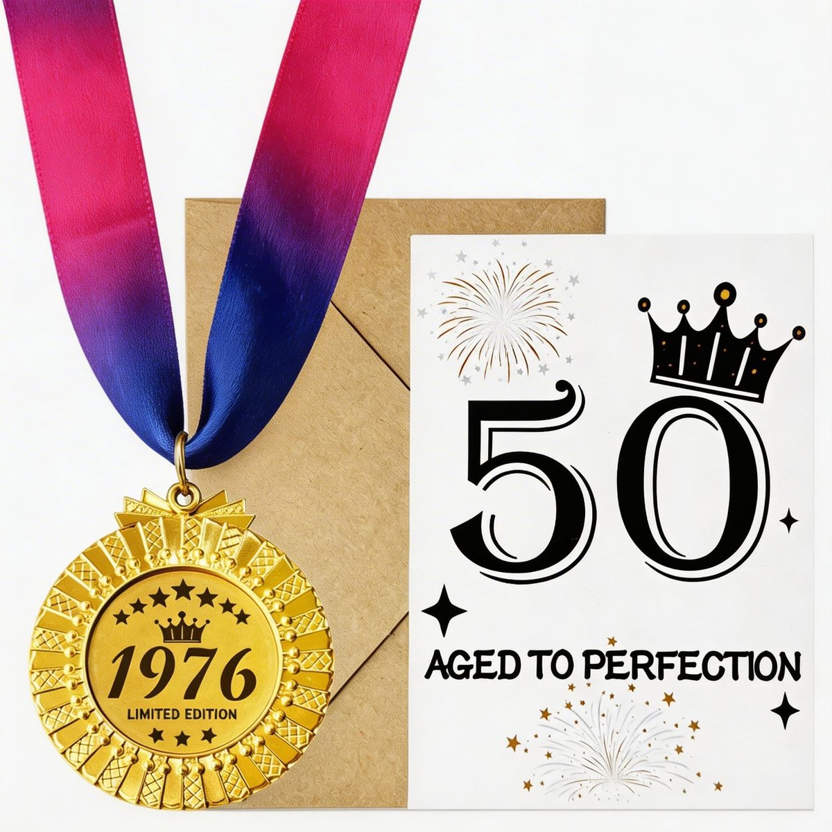 Solidchoice - Persoonlijke Verjaardagskaart voor 50ste Verjaardag