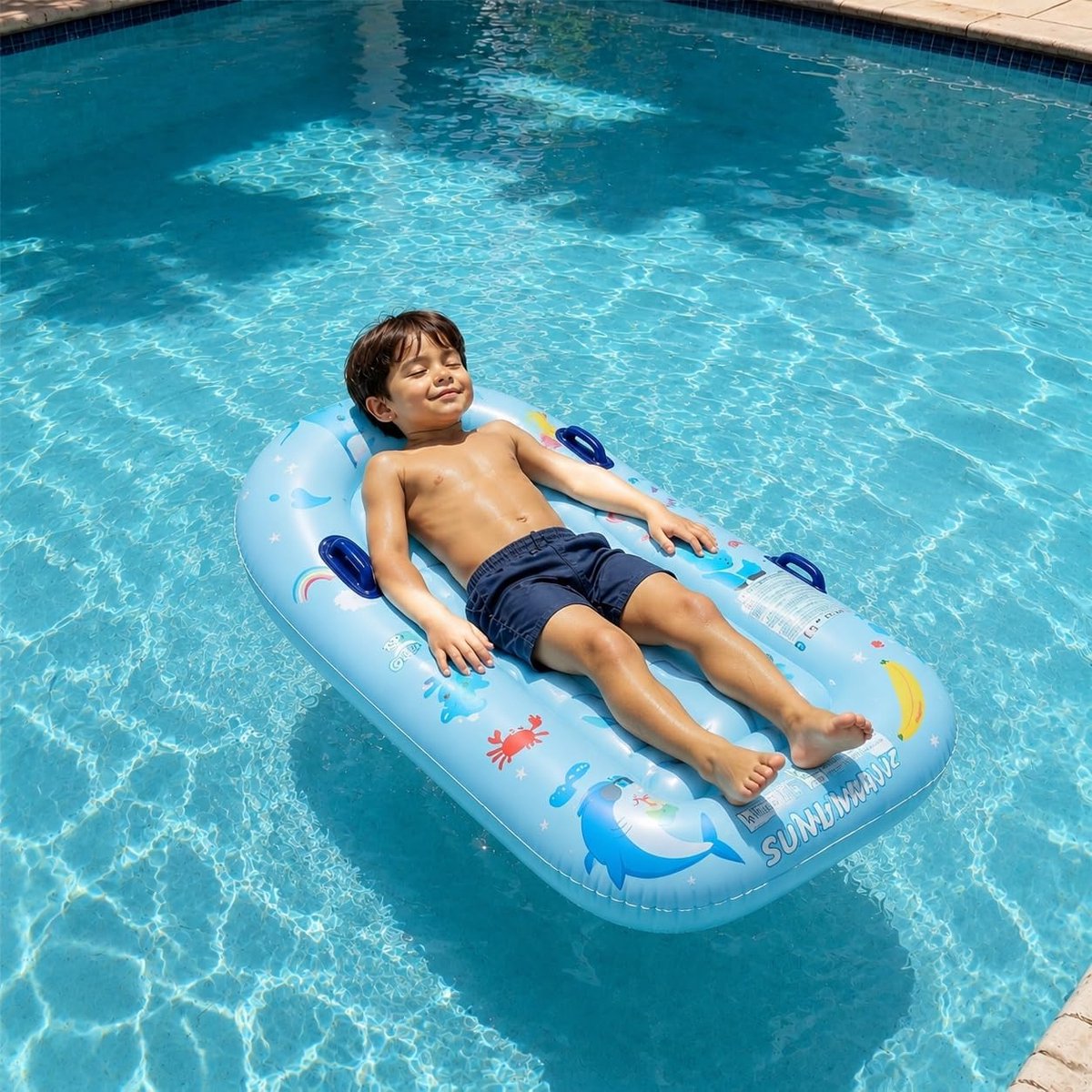 Opblaasbaar luchtmatras zwembad - dik pvc - lekvrij en BPA-vrij - ideaal voor ontspanning - ShopVlot