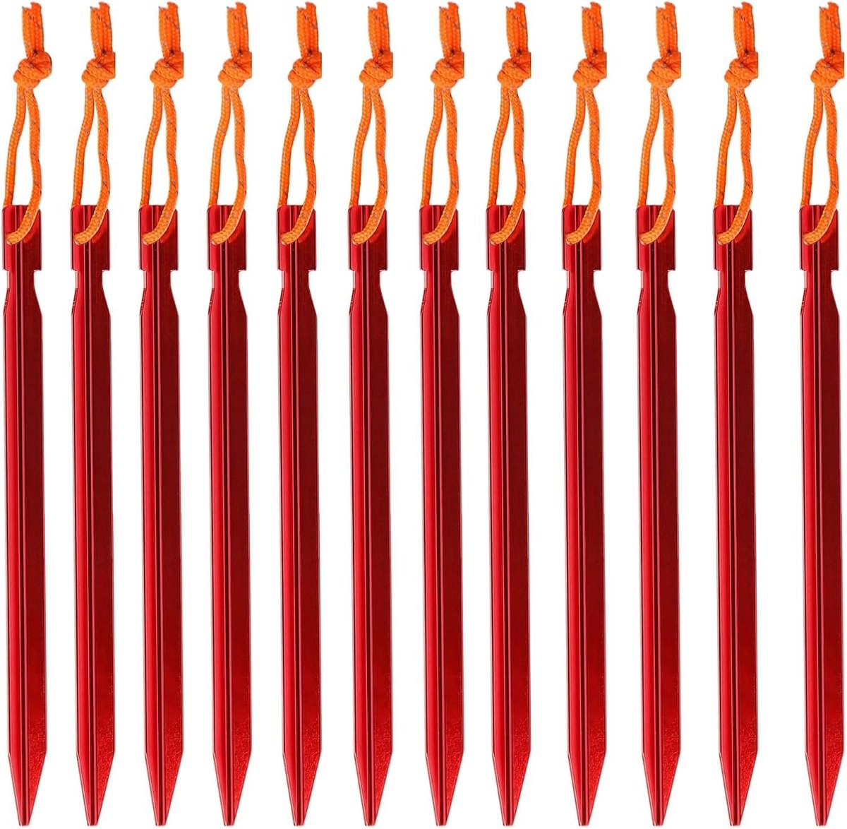 Tentharingen - Rood - Aluminiumlegering - Lichtgewicht en Zwaar Belastbaar - Voor Kamperen en Outdoor