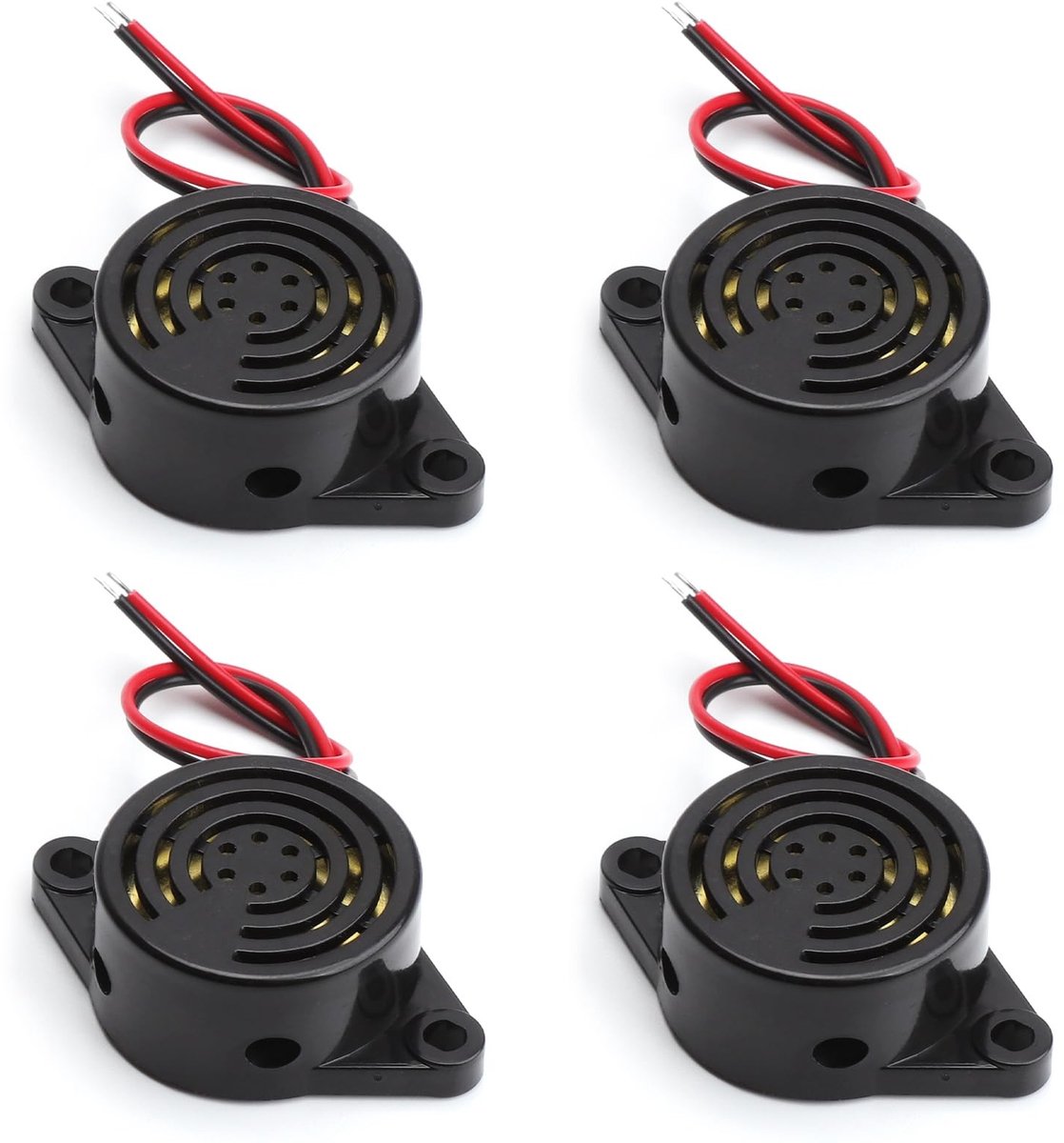 Solidchoice - 4 Stuks Actieve Piezo Buzzers met Sterke Geluidssignalen