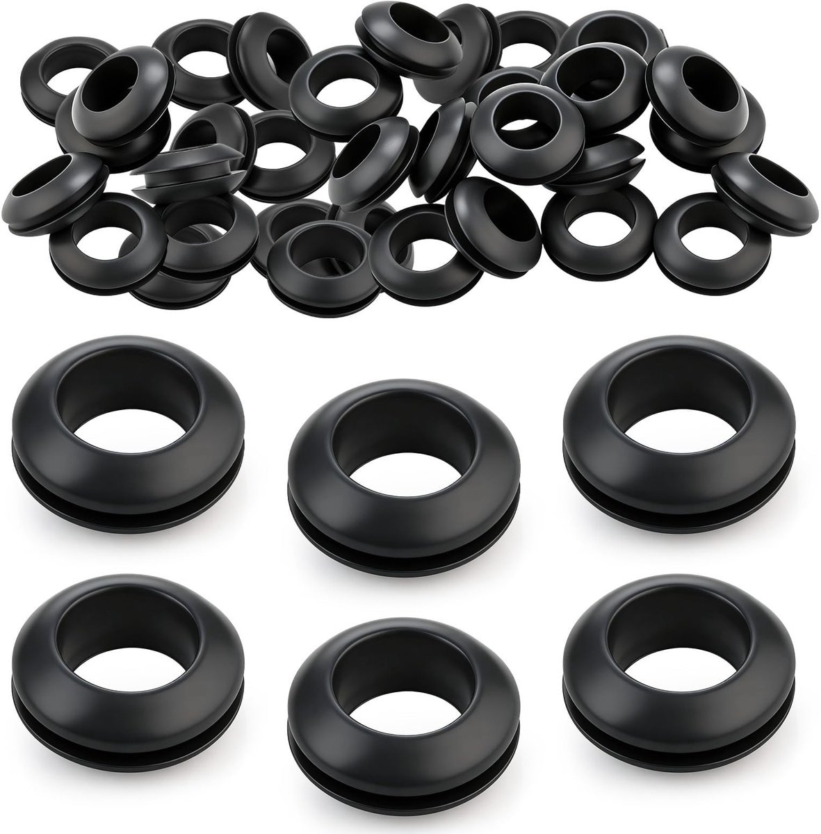 Solidchoice - 80 Stuks Rubber Kabeldoorvoeren met 10 mm Diameter