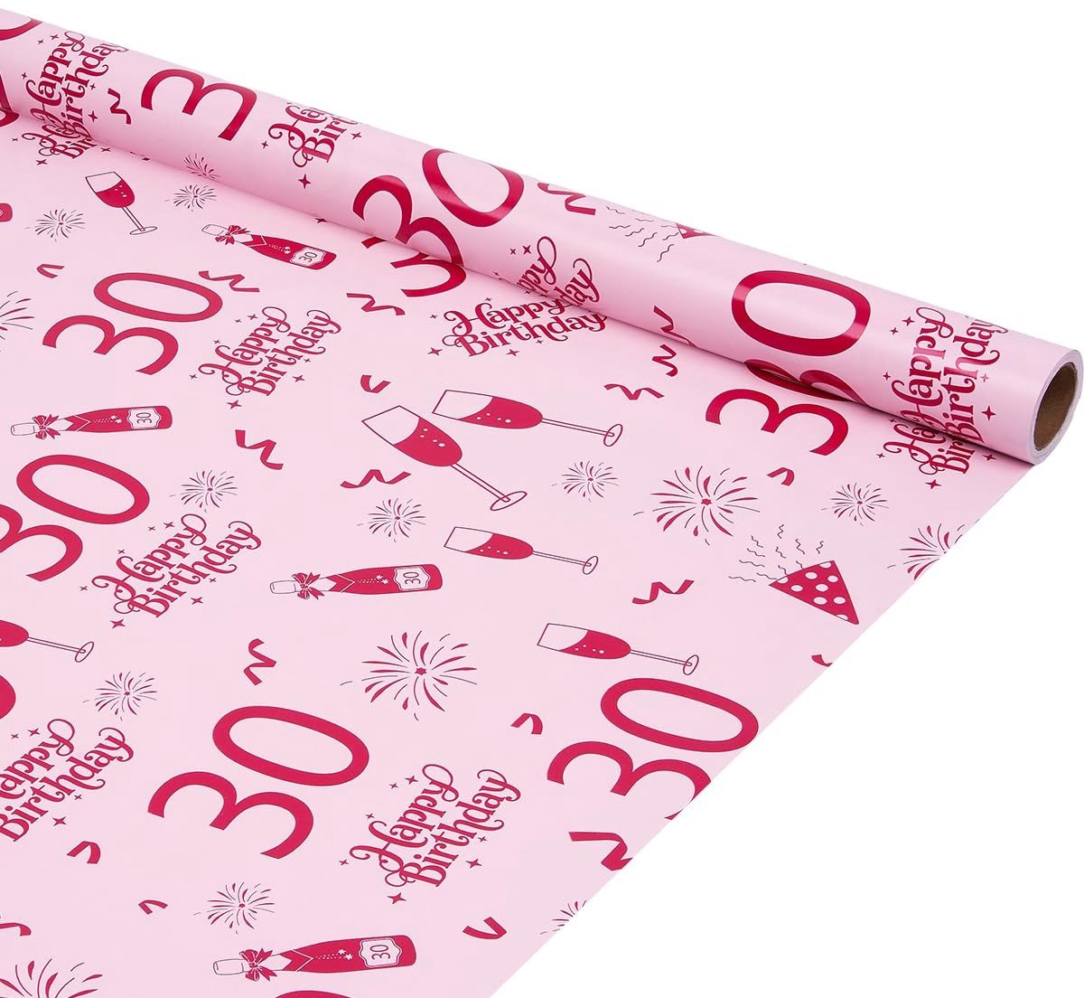 Solidchoice - Verjaardagscadeau Verpakking Papier voor 30e Verjaardag - 6M x 43cm