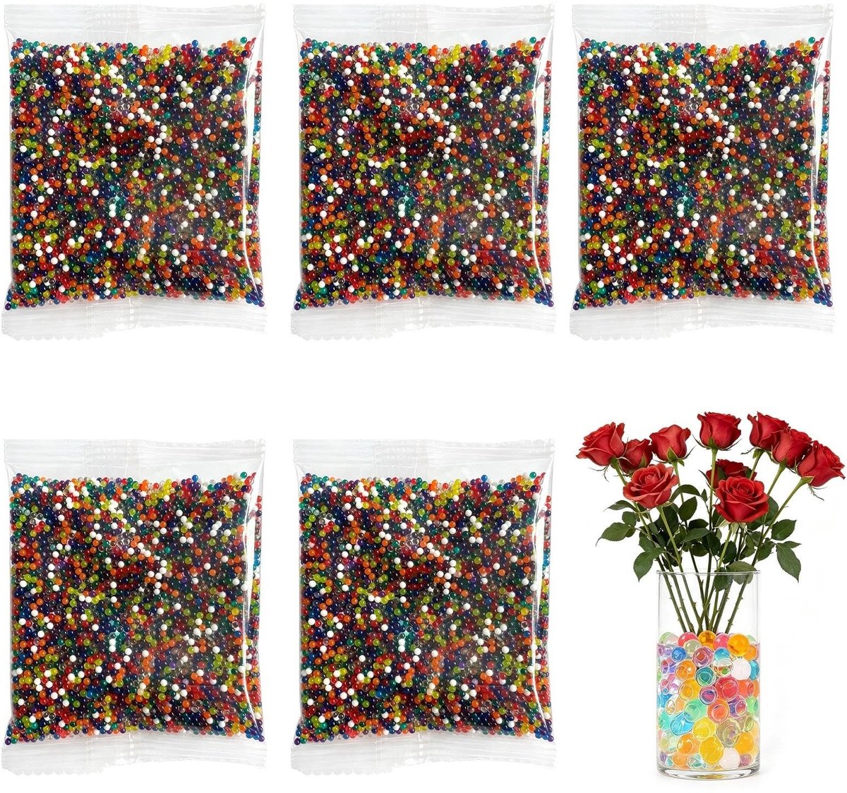 Solidchoice - 50.000 Kleurige Gelbolletjes voor Decoratie en Creativiteit