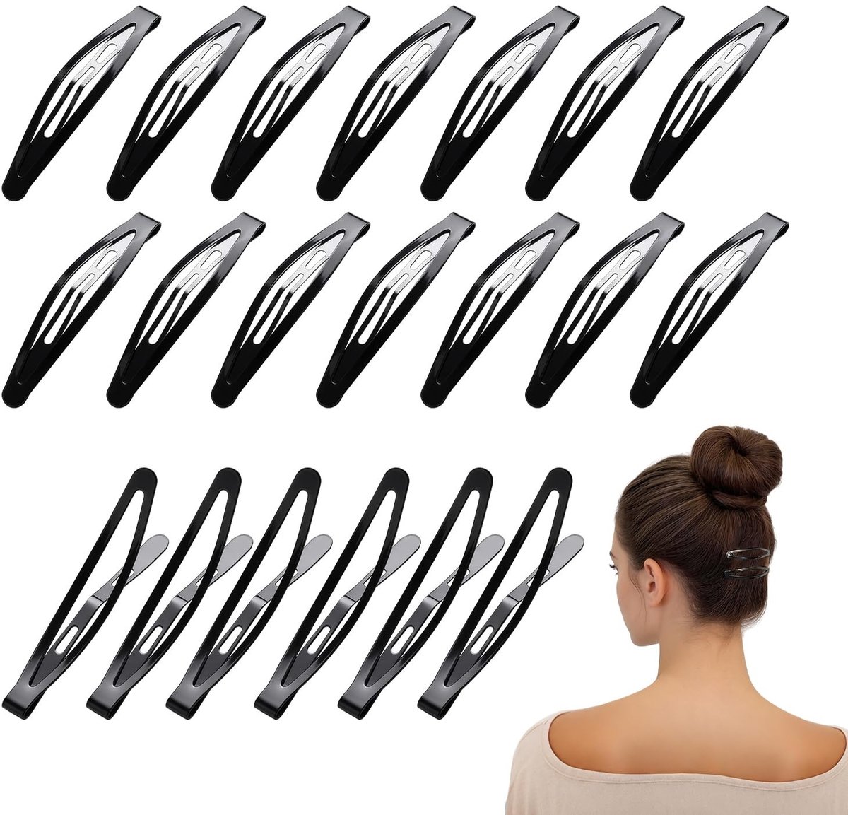 Solidchoice - Set van 20 Metalen Haarclips voor Dames en Meisjes