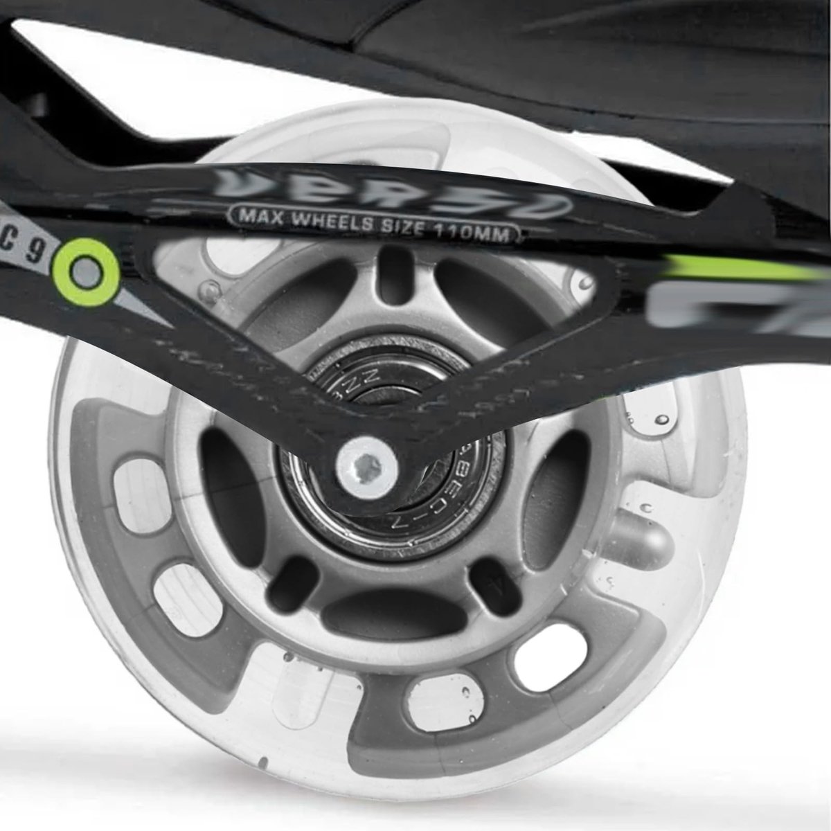 Solidchoice - Set van 8 LED Inline Skate Wielen 72mm