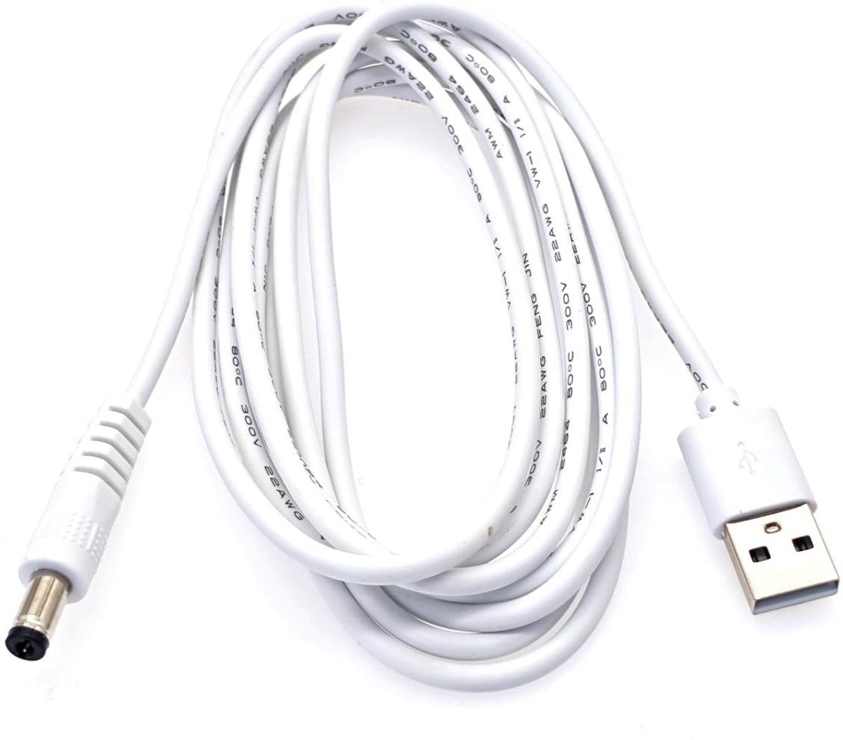 Solidchoice - USB naar DC 5V Voedingskabel 2 Meter met Cilindrische Stekker