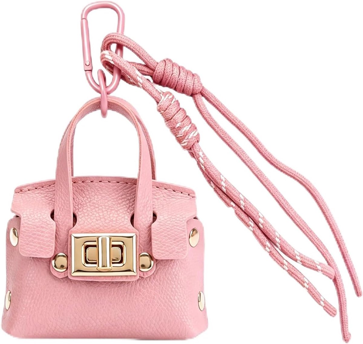 Mini-tas dames - zwart leer - goudkleurige sluiting - ideaal voor sleutels - ShopVlot