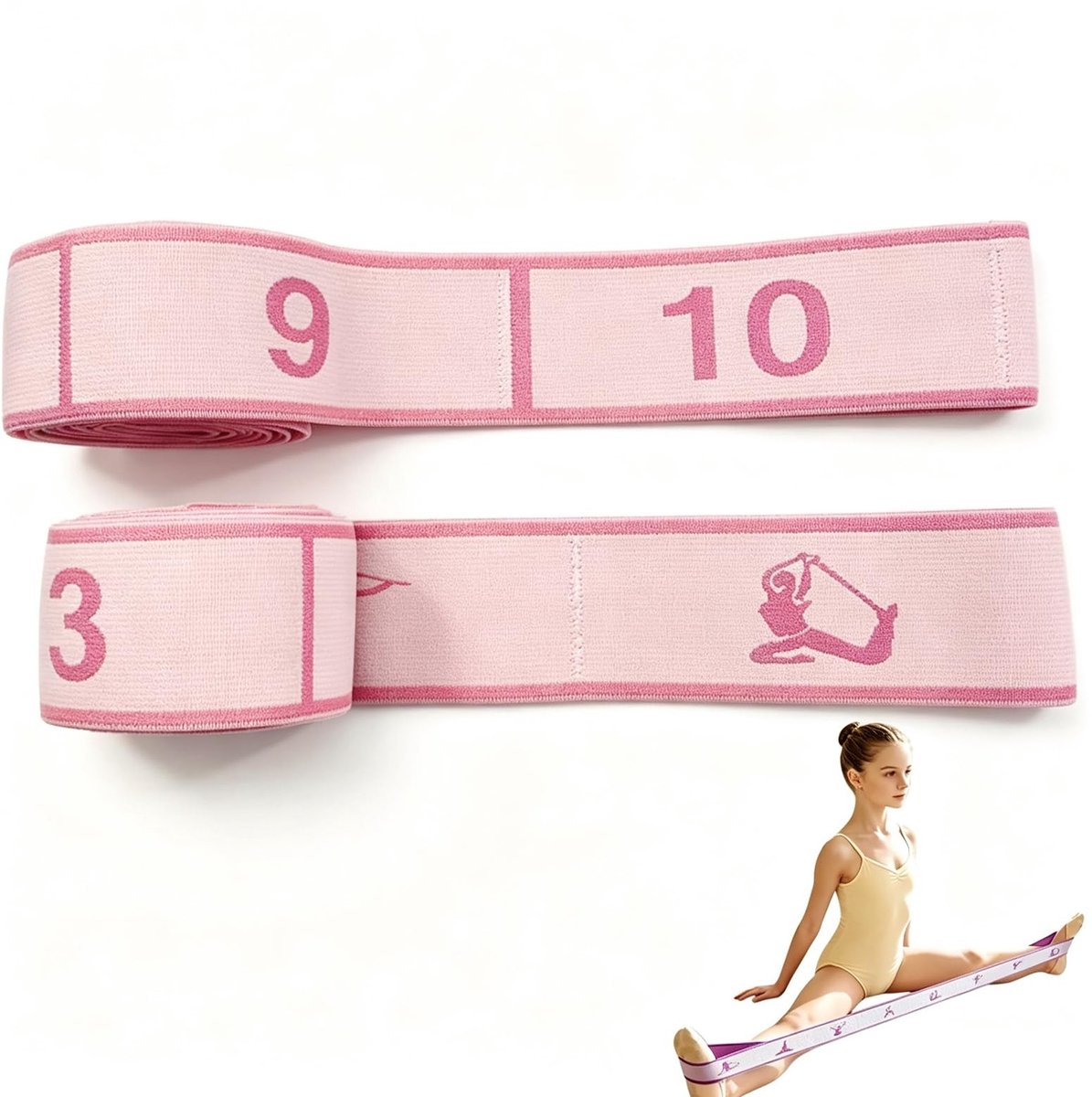 Solidchoice - Yoga Stretchband met 10 Weerstandsniveaus voor Krachttraining en Flexibiliteit