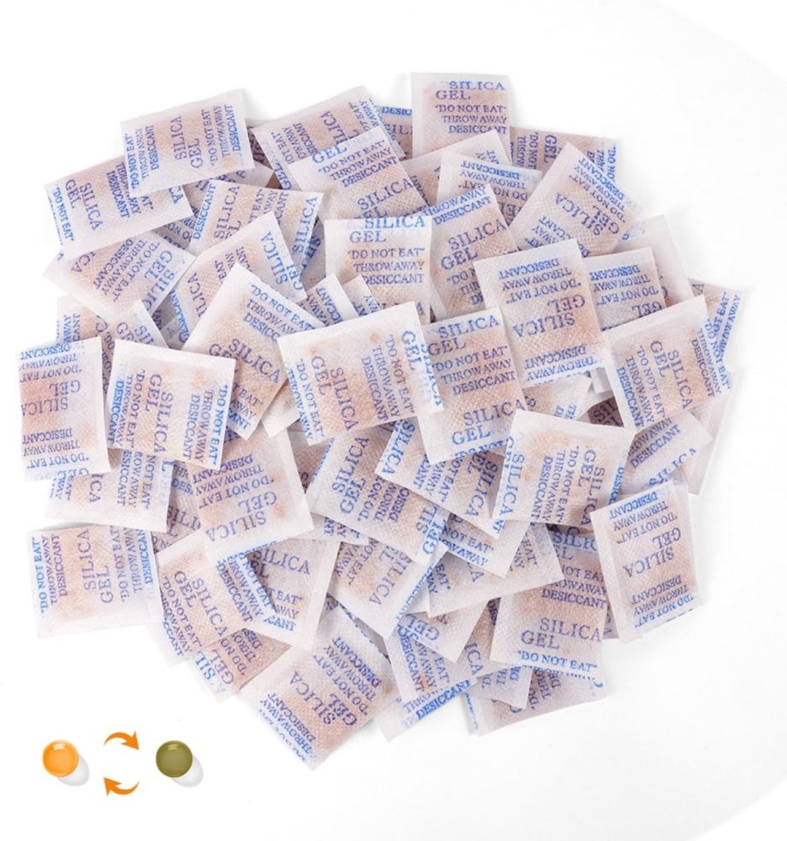 Solidchoice - 100 Stuks Silica Gel Pouches met Vochtindicator