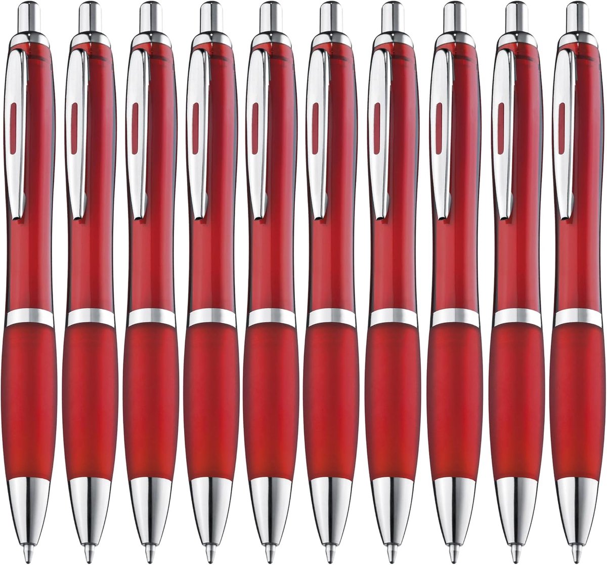Ergonomic Ballpoint Pen, Premium Set, Non-Slip Pen for Easy and Soft Writing, Blue Writing Ballpoint Pen, Burgundy - ShopVlot