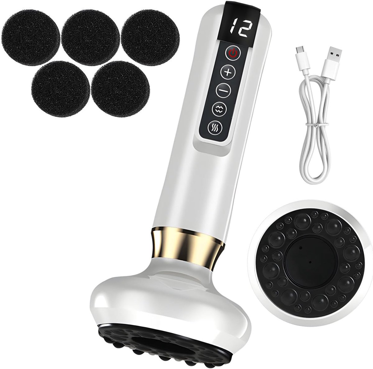 Electric Suction Cup Massager Anti-Cellulite Massager for Legs/Abdomen/Hands, Anti-Cellulite Device, Lymphatic - ShopVlot