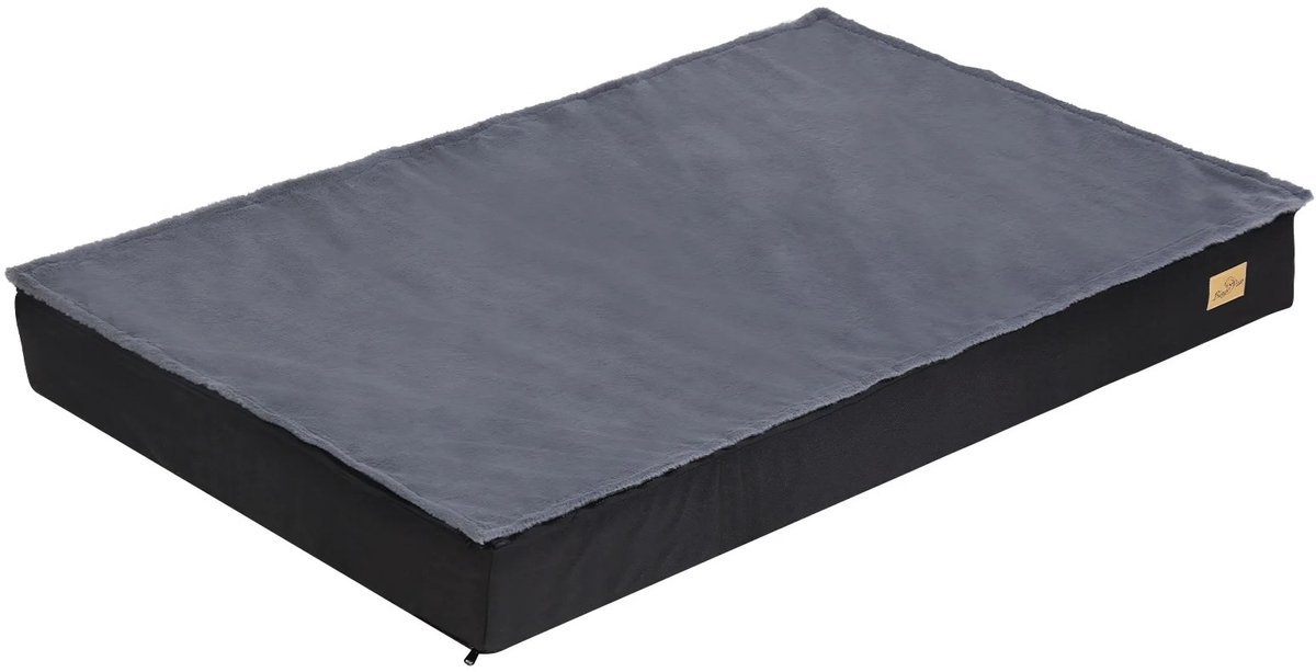 Reky Hondenmand - Hondenkussen - Hondenbed - Voor grote honden - Hondenmat - Hondenbank - Donkergrijs - 78 x 48 x 8 cm