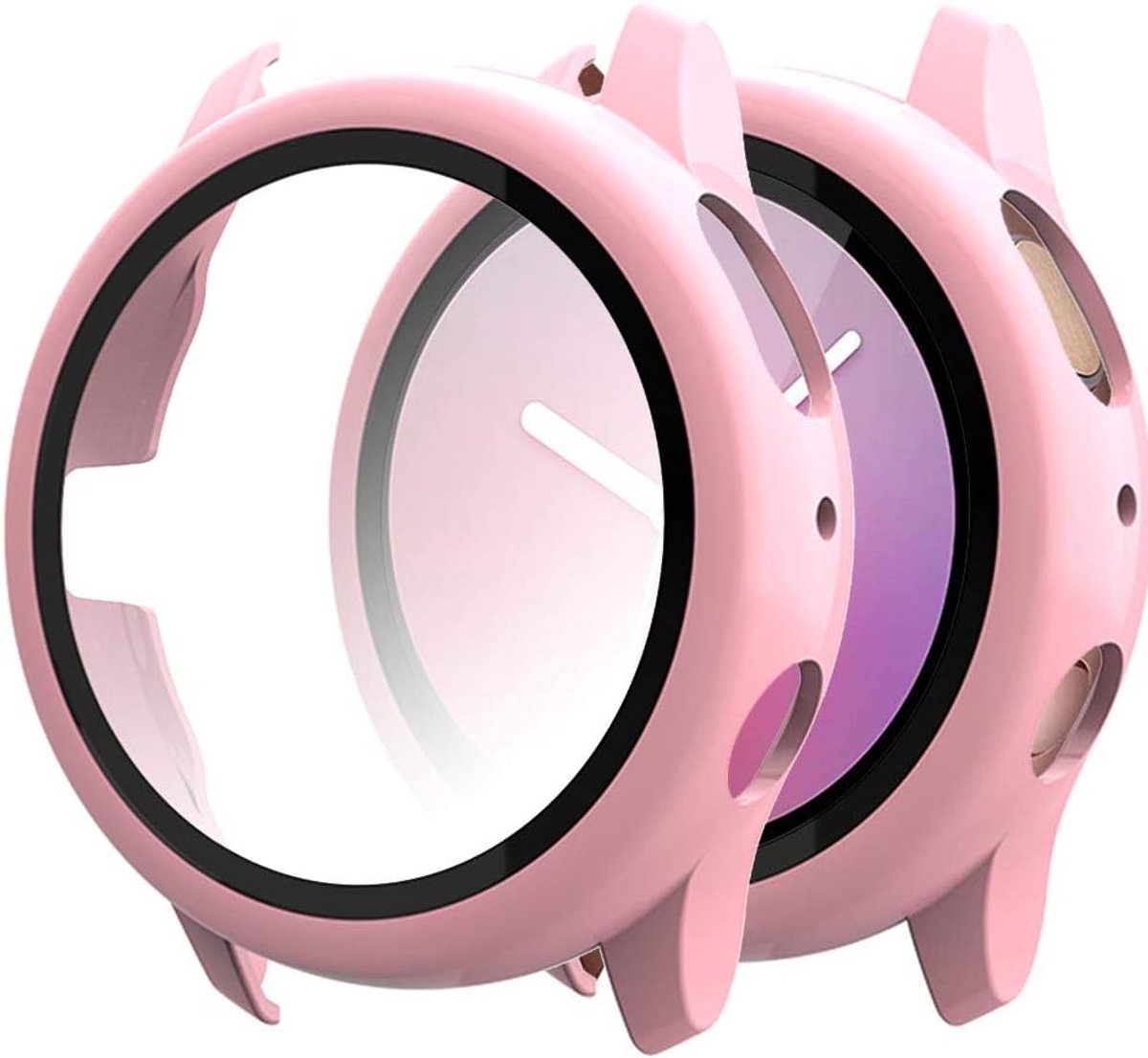 Smartwatch Case 40mm - Tempered Glas - Volledige Bescherming - Geschikt voor Galaxy Watch Active 2 - ShopVlot