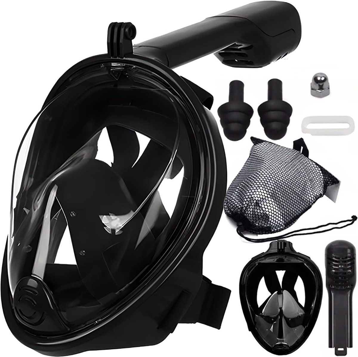 Duikmasker vol gezicht S/M - Snorkelmasker voor volwassenen en kinderen - 180 graden zicht - ShopVlot