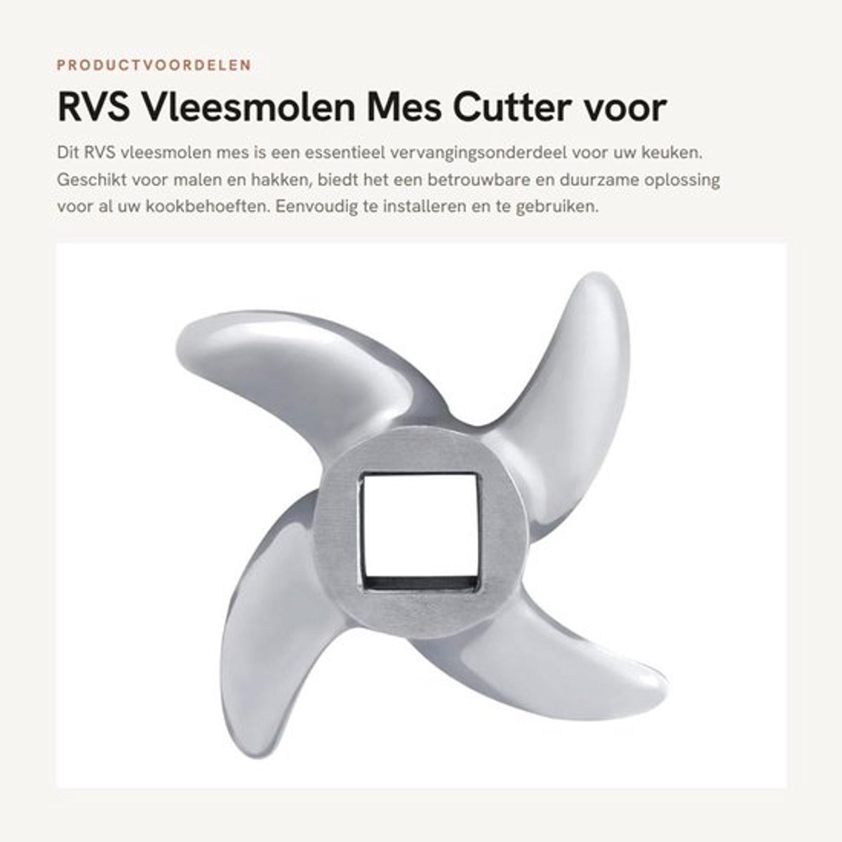 Vleesmolen RVS - Vleesmolen Mes - Keuken Accessoires - Familie Assistent - Hoogwaardige Kwaliteit - Modieus Ontwerp - Vleesmolenmes