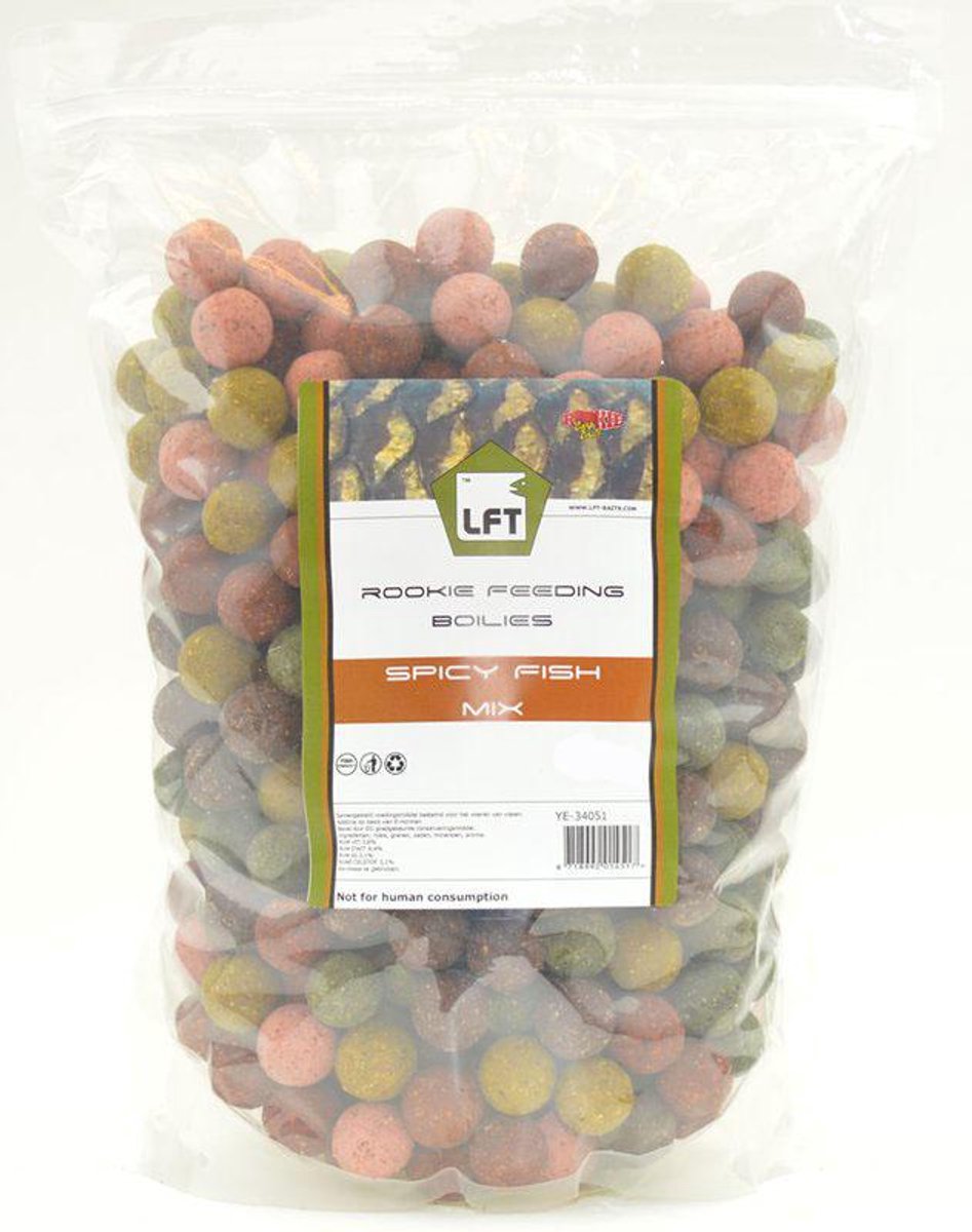 Rookie Feeding Boilies 2500gram Spicy Fish Mix