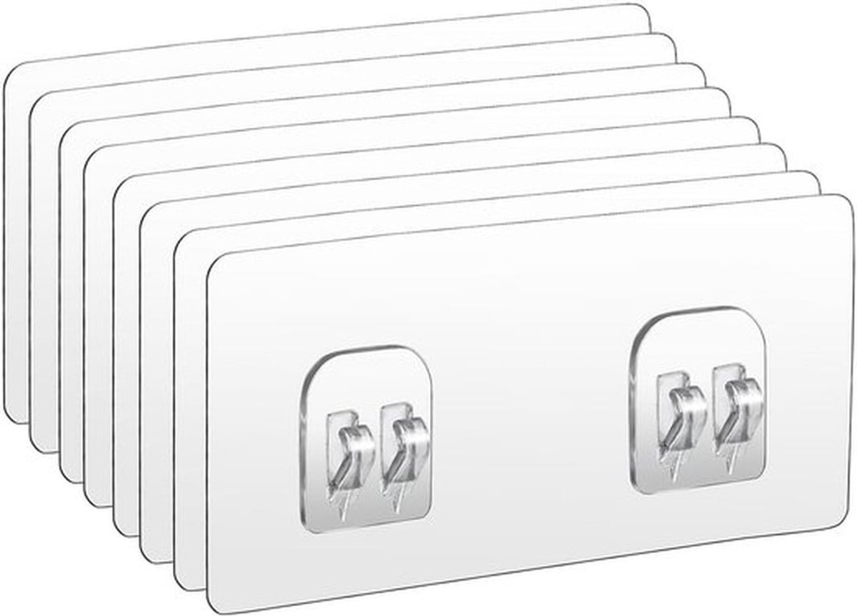 Douche Caddy - Zelfklevende Haken - Waterdicht - Ophanghaken - Douche Hoek Plank - 8 Stuks - Eenvoudig te installeren - Haakjes