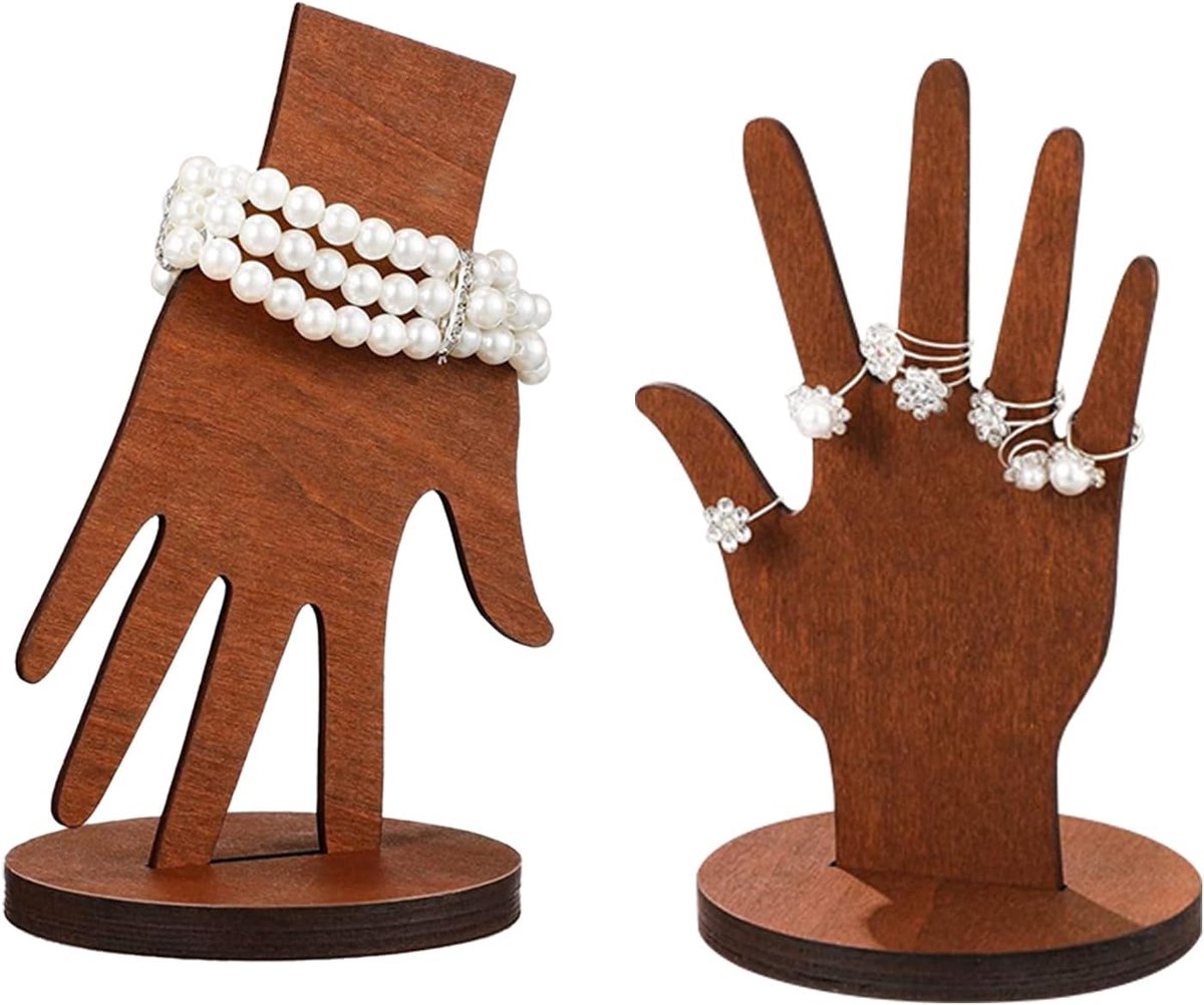 Sieradenstandaard Houten Ringhouder - Multifunctionele Armbandhouder - Verwijderbare Sieraadstandaard - ShopVlot