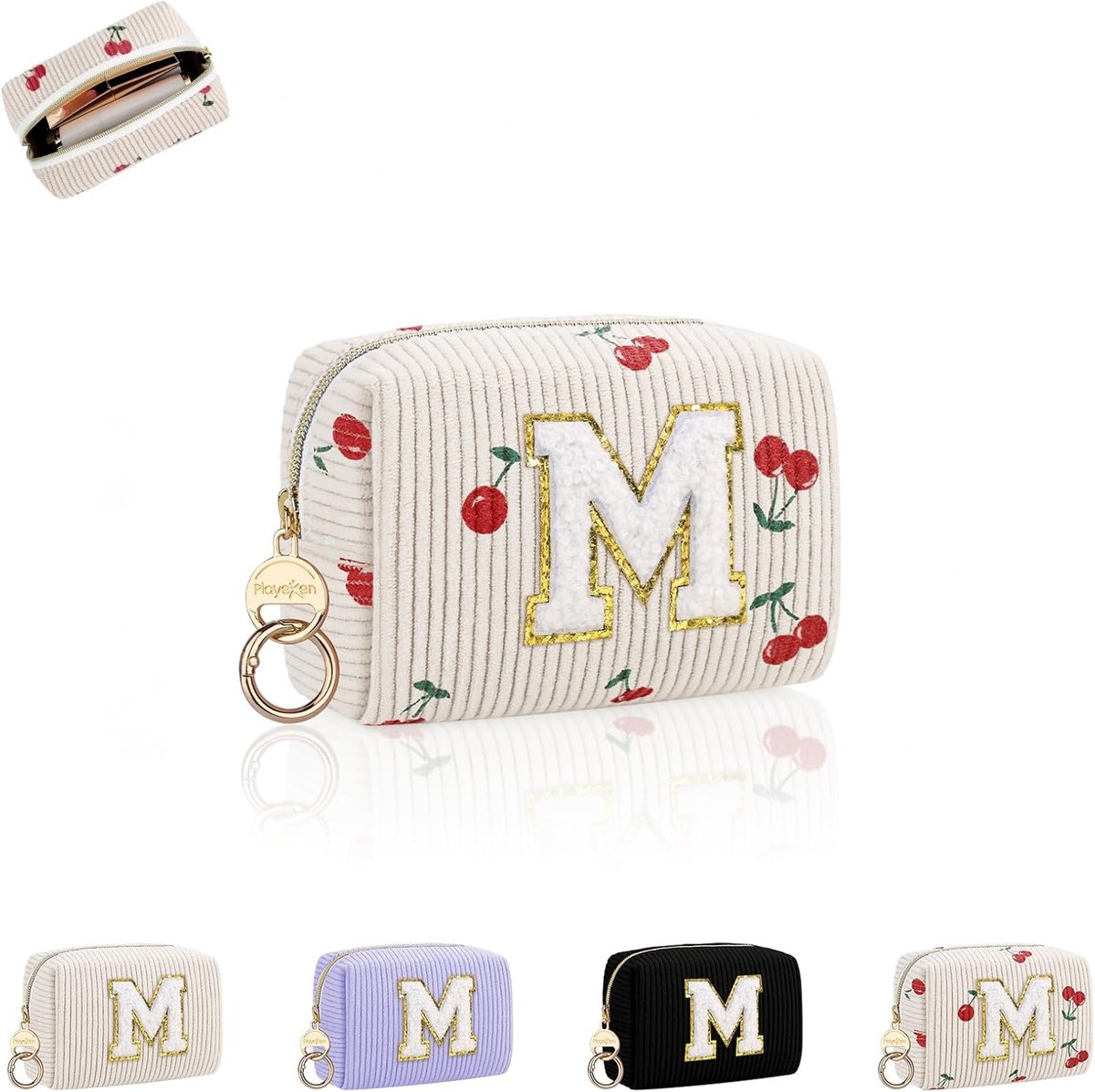 Toilettas meisjes - 11 x 8 x 5 cm - corduroy - gepersonaliseerd cadeau voor meisjes - ShopVlot