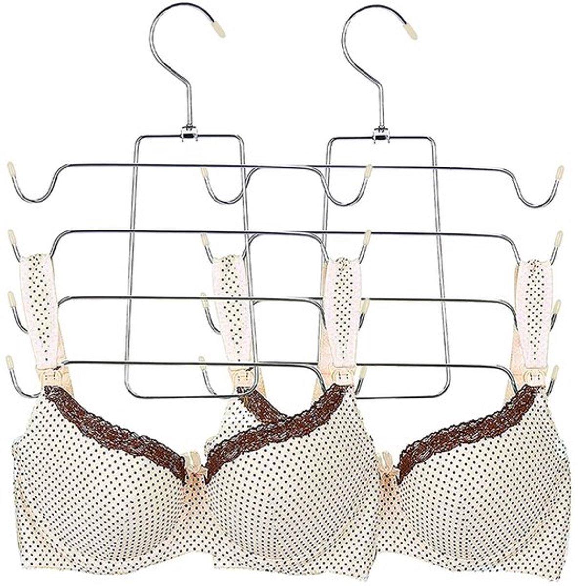 Kleerhangers Ruimtebesparend - Opvouwbaar - Multifunctionele Hangers - 360 Graden Roterende Haak - Roestvrij Staal - 2 Stuks - Kledinghangers