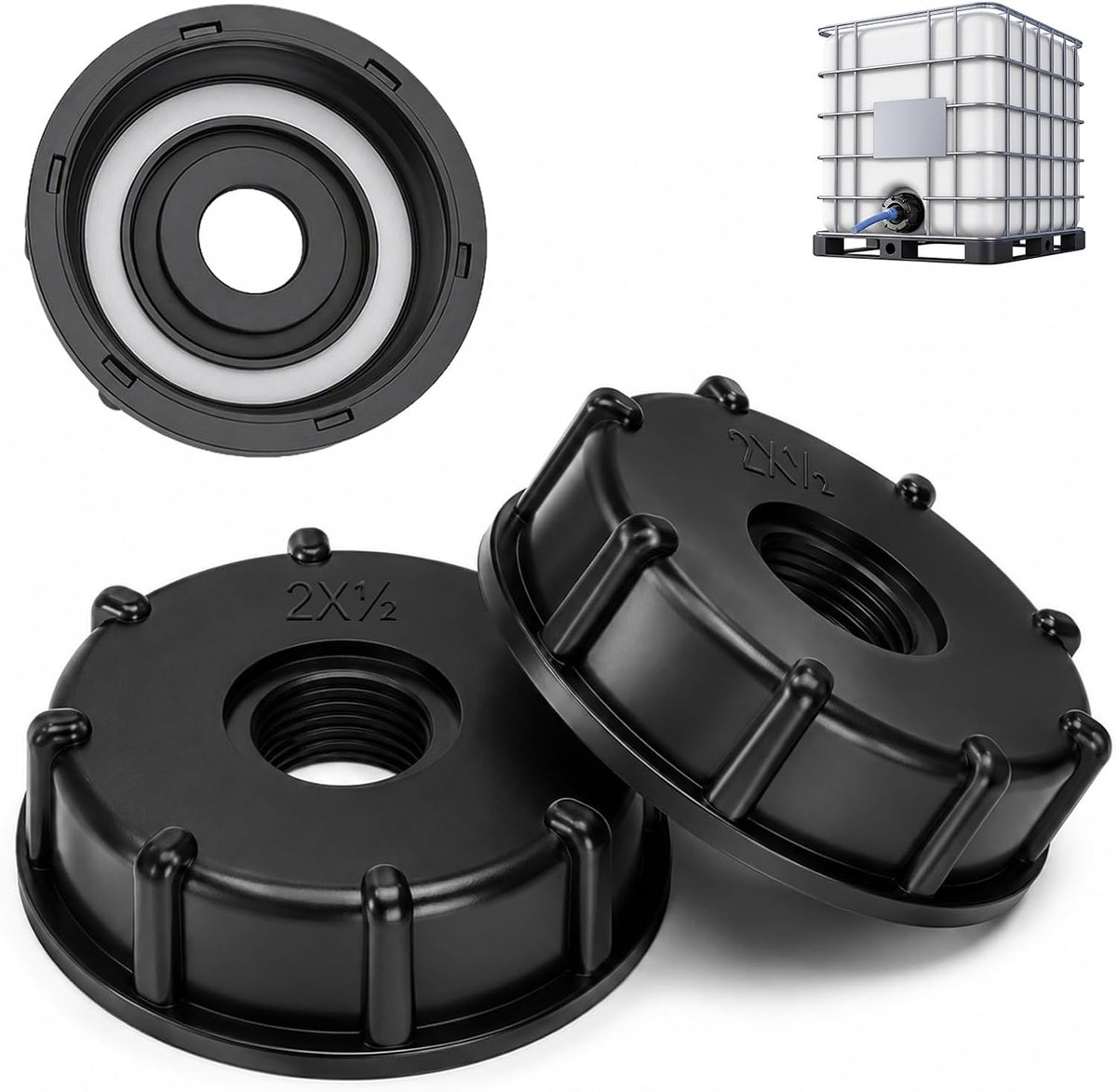 IBC-adapter 1/2 inch - PP-materiaal - antislip design - veilige verbinding voor watertank - ShopVlot