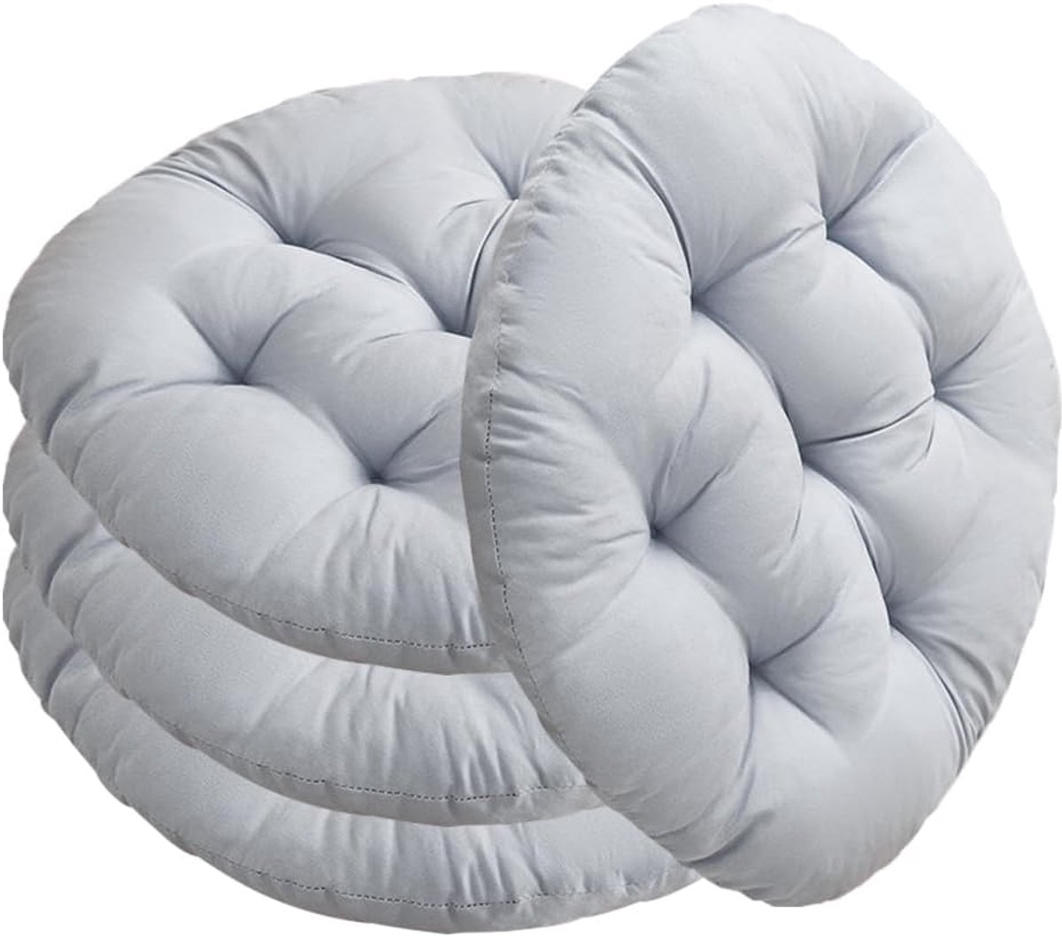 Zitkussen Rond 40 cm - 4 Stuks Vloerkussens - Comfortabel Polyester - Perfect voor Binnen en Buiten - ShopVlot
