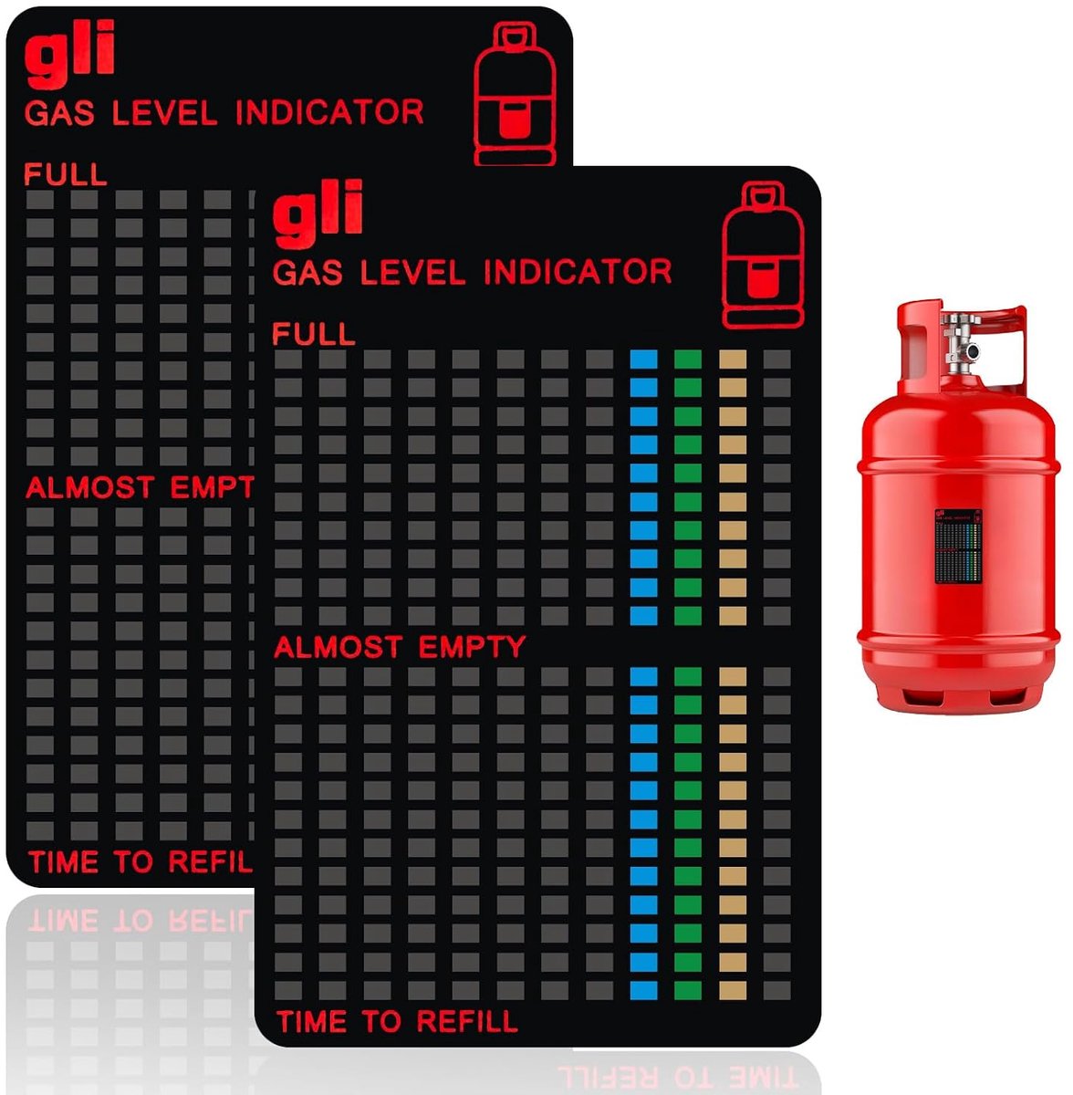 2pcs Gas Level Indicator, Magnetic Bottle Propane Gas Butane Gas Indicator for Propane Gas Bottles - ShopVlot