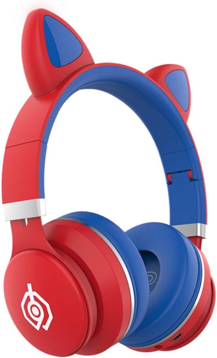 Headphones headset cute girl powder Korean version of wireless bluetooth headset cat ear male and female students game - ShopVlot