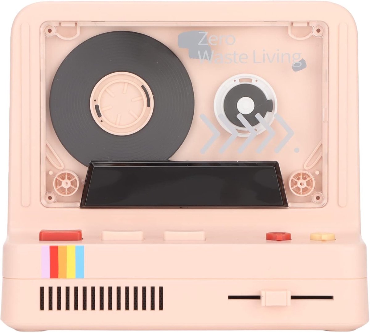 SnelShoppen - Draagbare Cassette Speler, Retro Stereo Tape Speler met AUX en Geheugenkaart Ondersteuning, Muziek Speler in Roze voor Feest, Camping en