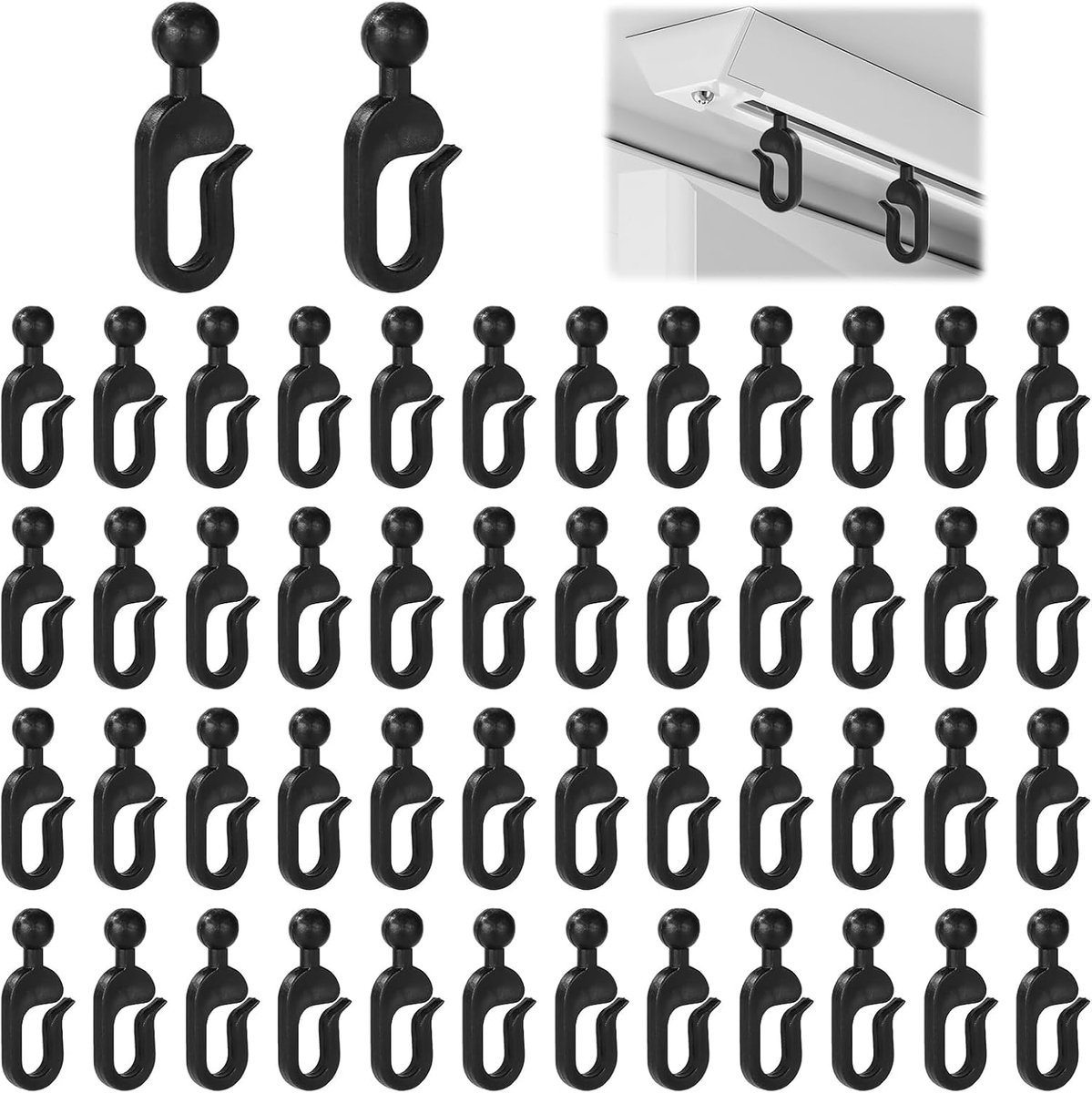 50 pieces gazebo hooks, sliding ring hooks - ShopVlot