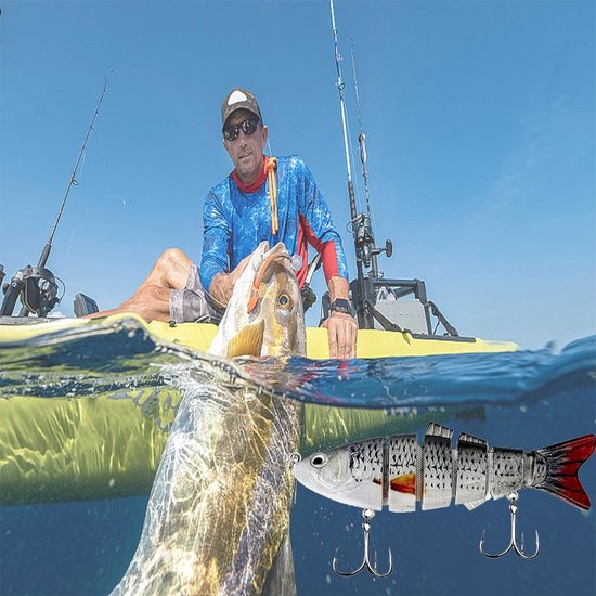 4-delige Kunstaas Set - Levensechte Swimbaits voor Vissen in Zoutwater en Zoetwater — afbeelding 3