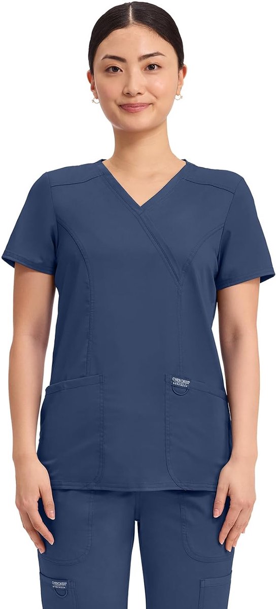 Cherokee - 18262 Women's Uniform Fake Tunic Line Revolution Size S Blue (Navy) - ShopVlot