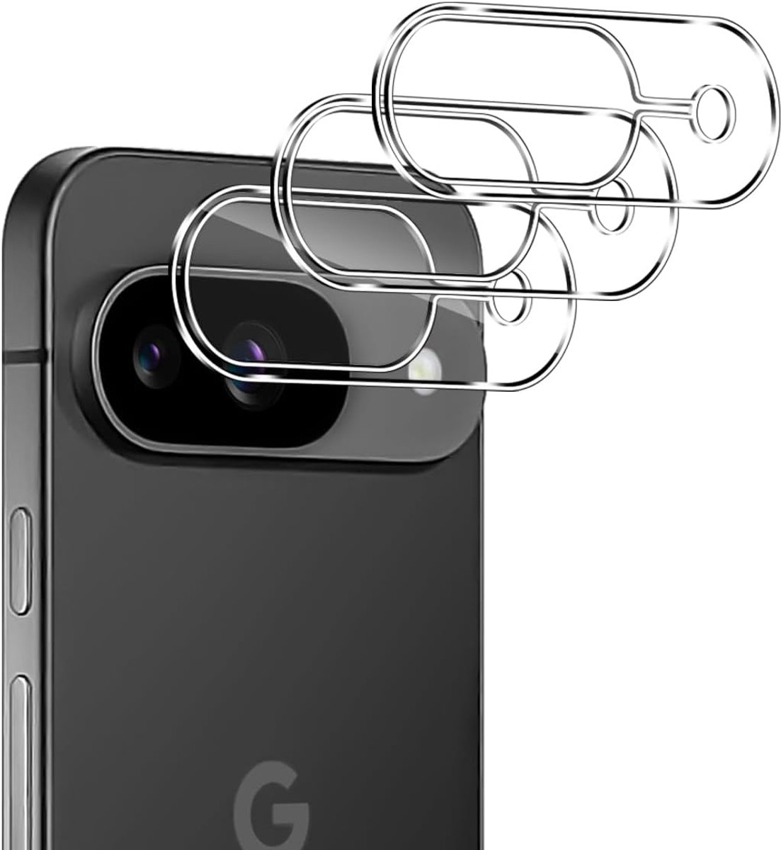 Lutree Tempered Glass, Pack of 3, Hardness, 9H HD, Safety Glass, Scratch-Resistant, Bubble-Free, Camera Protection - ShopVlot