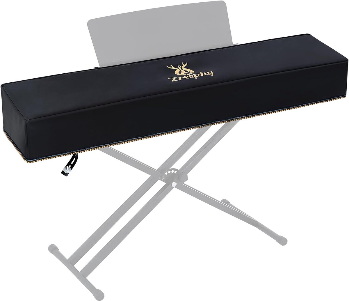 Guitar Keyboard Dust Cover with Music Stand, Zipper Opening Dustproof Cover Compatible with Yamaha DGX670 88 Keys - ShopVlot