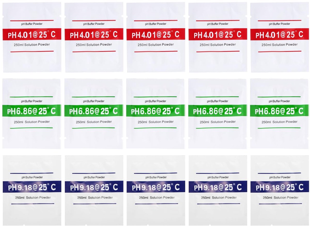 Calibration Powder for pH Meter 4.01 - 6.86 - 9.18, Buffer Powder for Buffer Solution, pH Value, Calibration, Pack of - ShopVlot