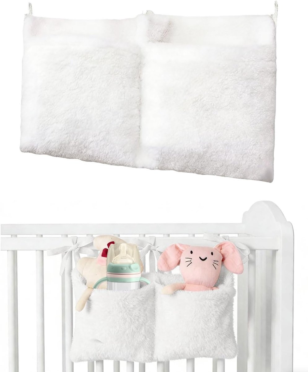 Hangende tas voor kinderbed, opbergtas voor bed, organizer voor kinderkamer, opbergtassen, opbergvakken, voor bed - ShopVlot