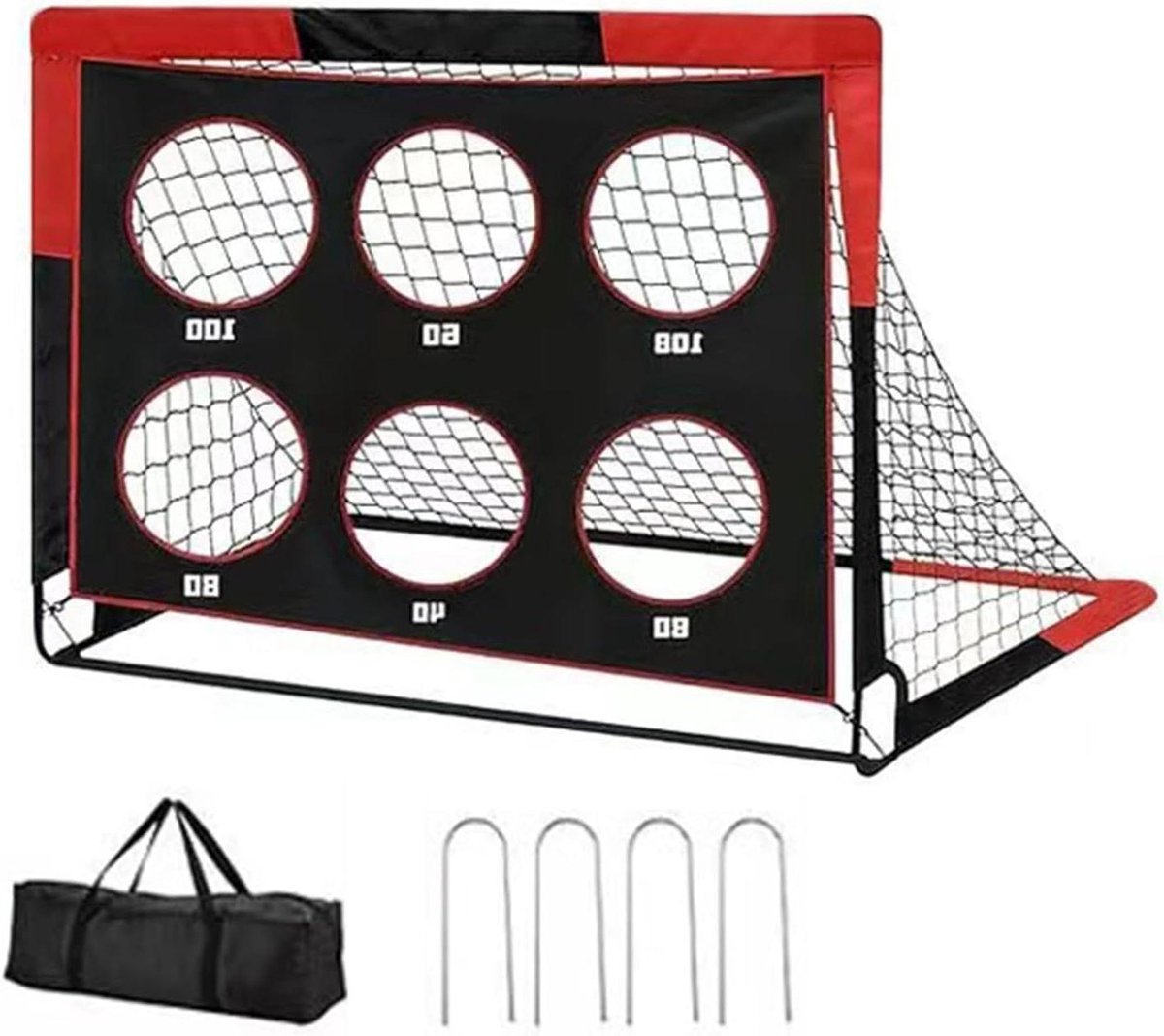 Voetbaldoel - Pop-up doel Oefendoel - Voetbaltraining Oefenen - Opvouwbaar en Draagbaar - 122 cm breed x 91 cm hoog