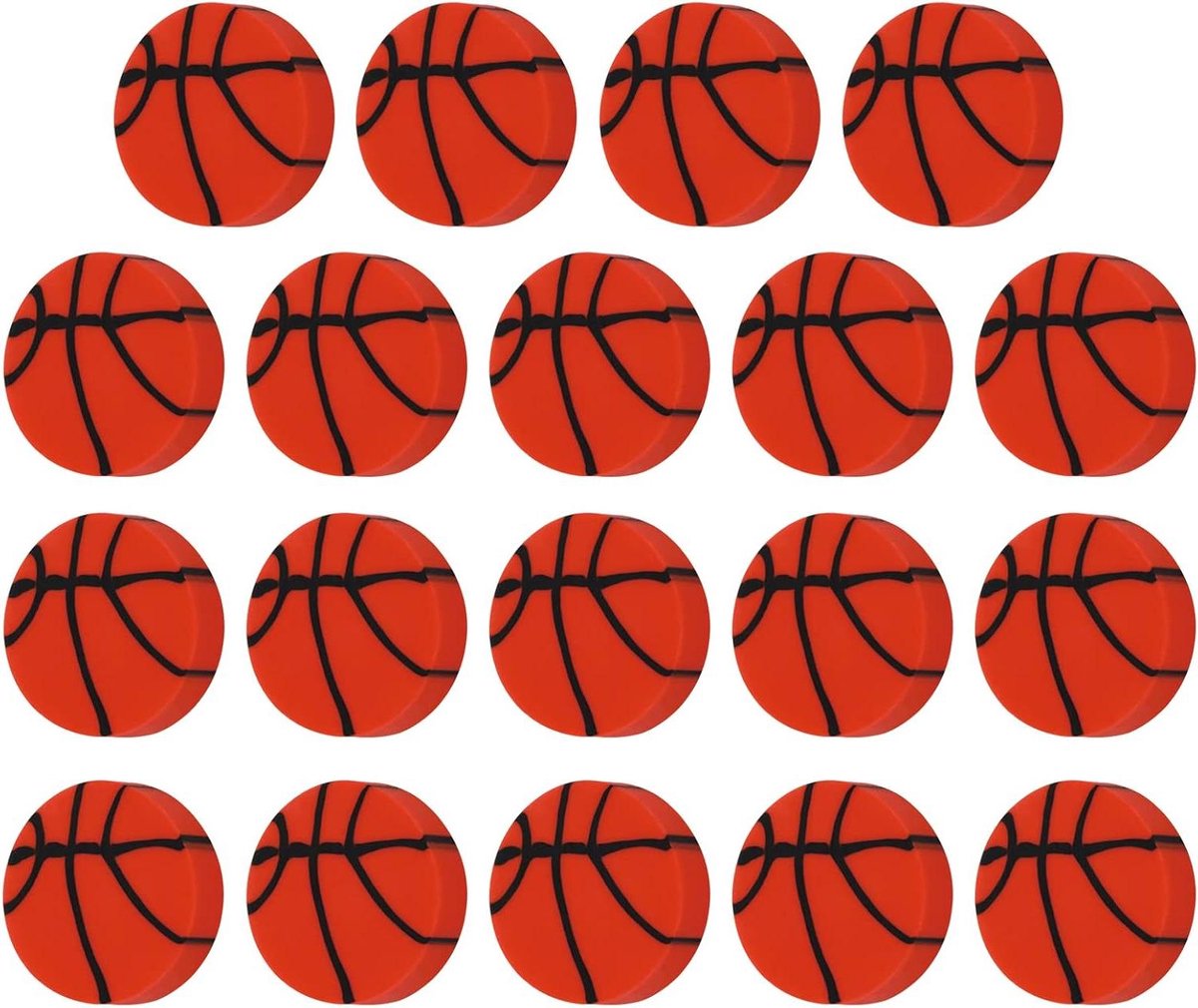 Mini Gummetjes - Bal Gummetjes - Fouten Corrigeren - Leuk Thema Design - 24 Stuks - Rood Zwart