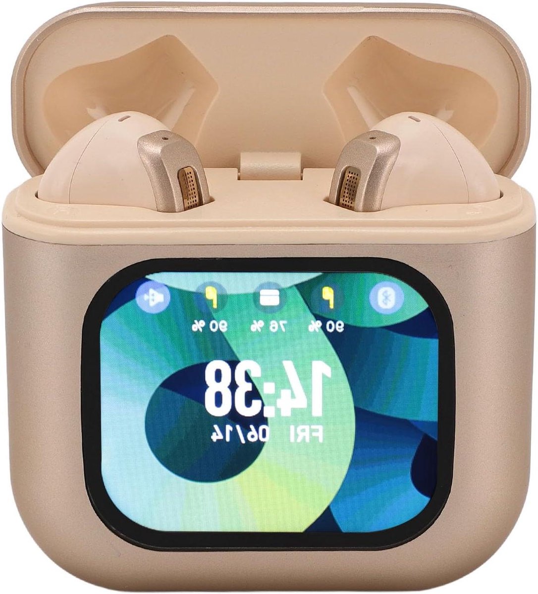 Draadloze Oordopjes - Bluetooth Koptelefoon - Muziek Luisteren - Touchscreen MP3 Speler - 30 Uur Speeltijd - Goud
