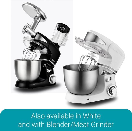 Standmixer 5 Liter Roestvrij Staal 1000W met 4 Accessoires en Receptenboek - Zwart van Merkloos — afbeelding 5