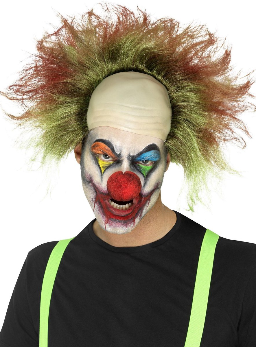 Bad Hair Horrorclown Pruik - Kostuum pruik voor carnaval