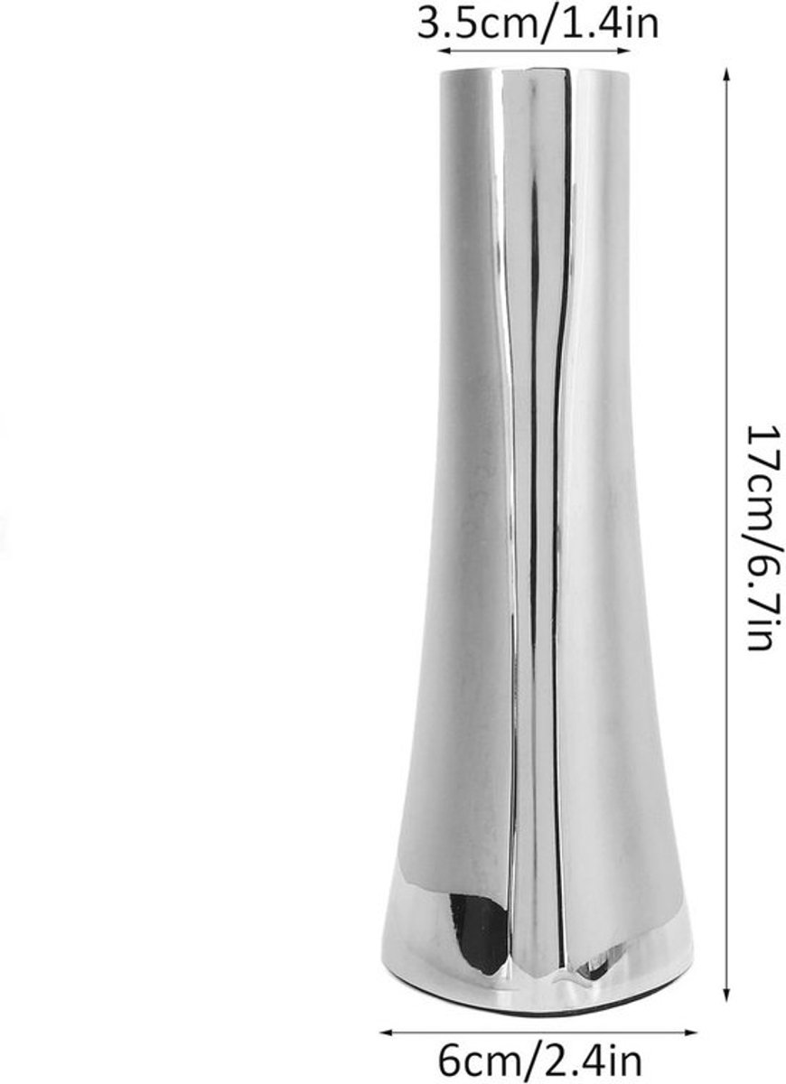 Dailygoods- Bloemenvaas Roestvrij Staal - Elegante Tafelvaas