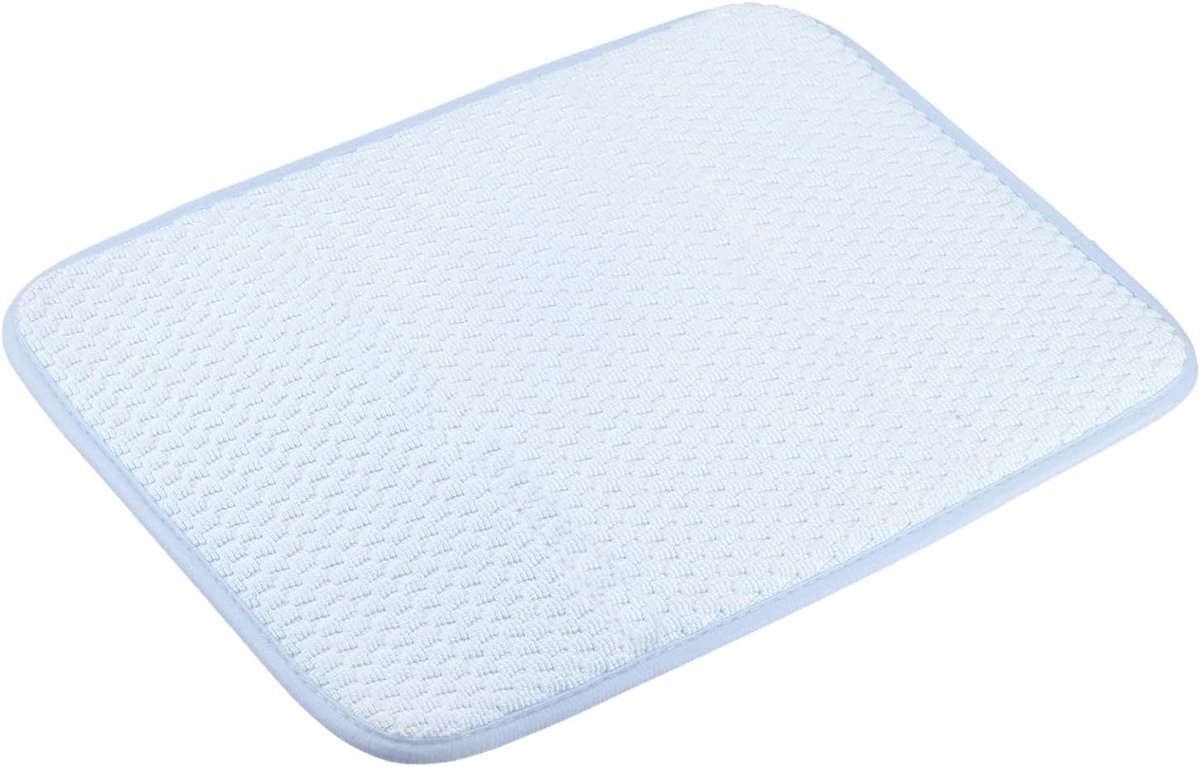 sourcing map Omkeerbare afdruipmat, microvezel, droge onderlegger, servies, afdruipmat, antislip, sneldrogend, servies, afdruipmat voor keuken, werkblad, tafelblad, blauw