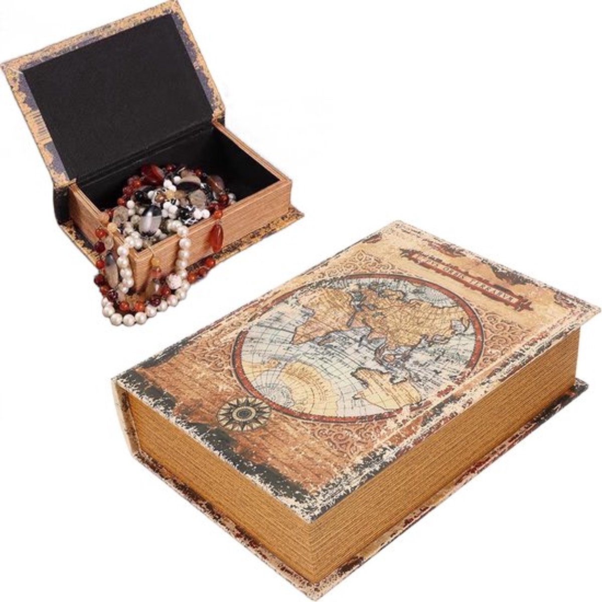 Store_8 - Valse boekenbox - Vintage decoratie - Retro stijl - 21,5 x